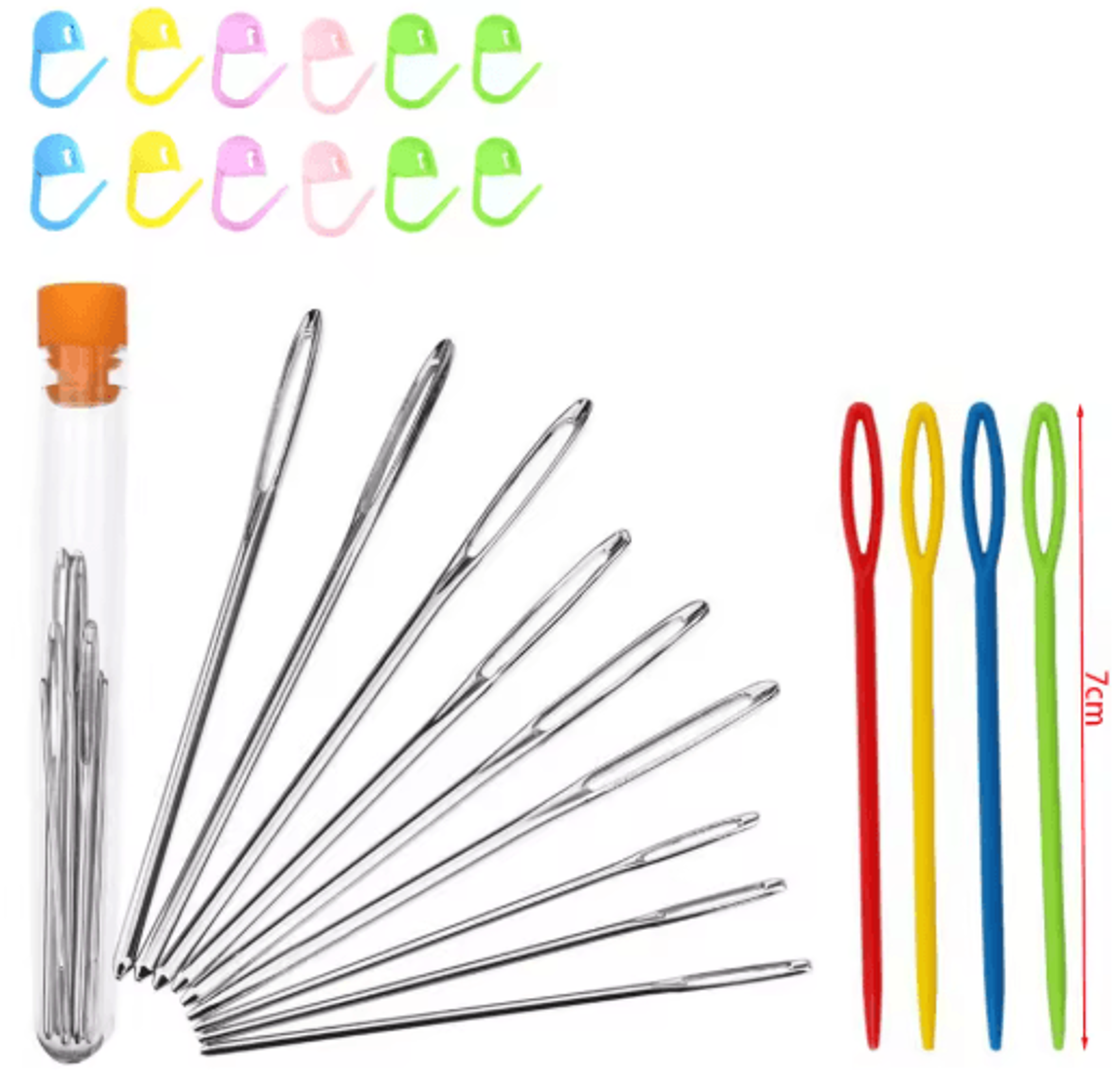 26-piece knitting & crochet yarn needle tool kit