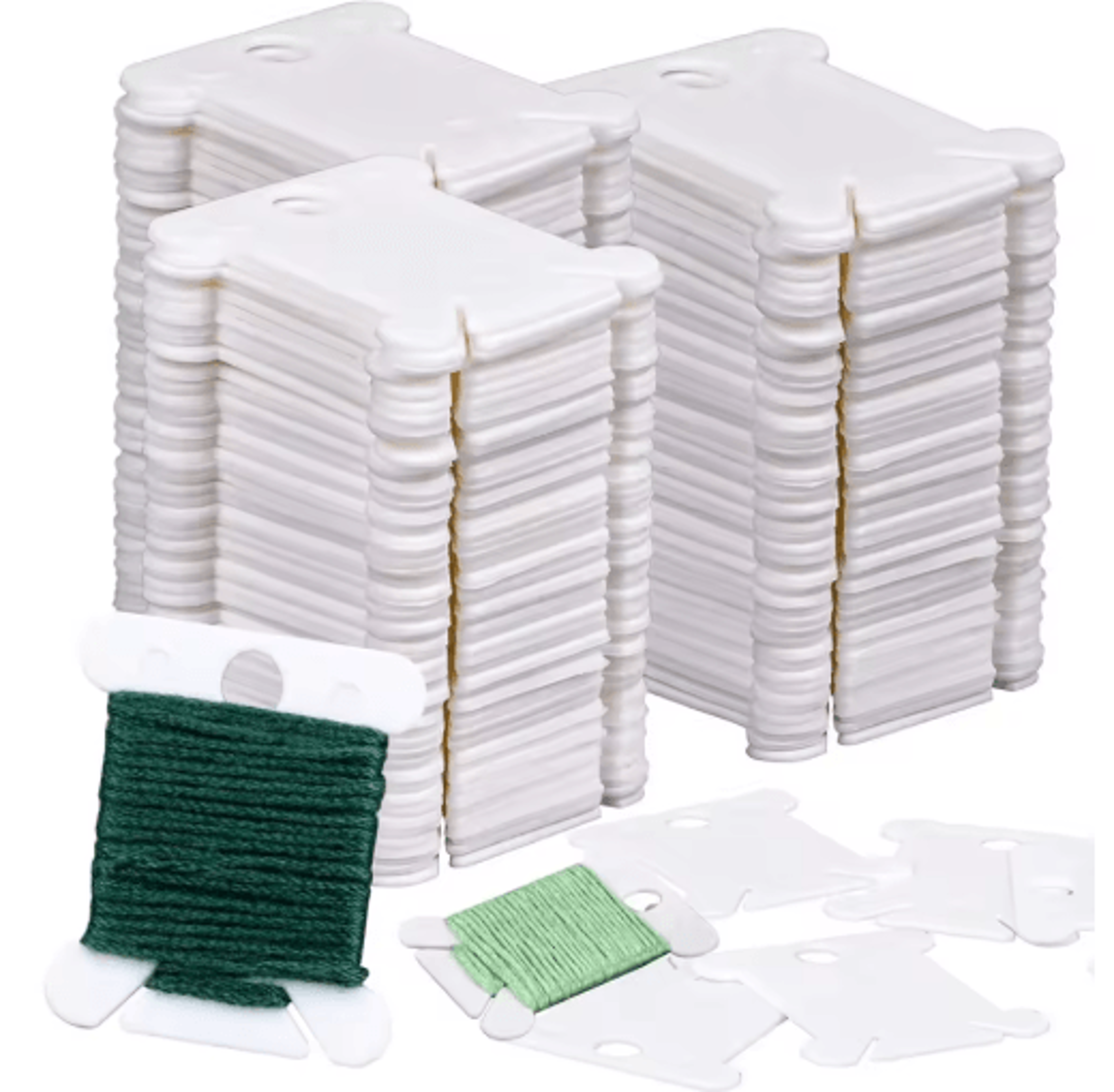 plastic embroidery floss bobbins for thread organization