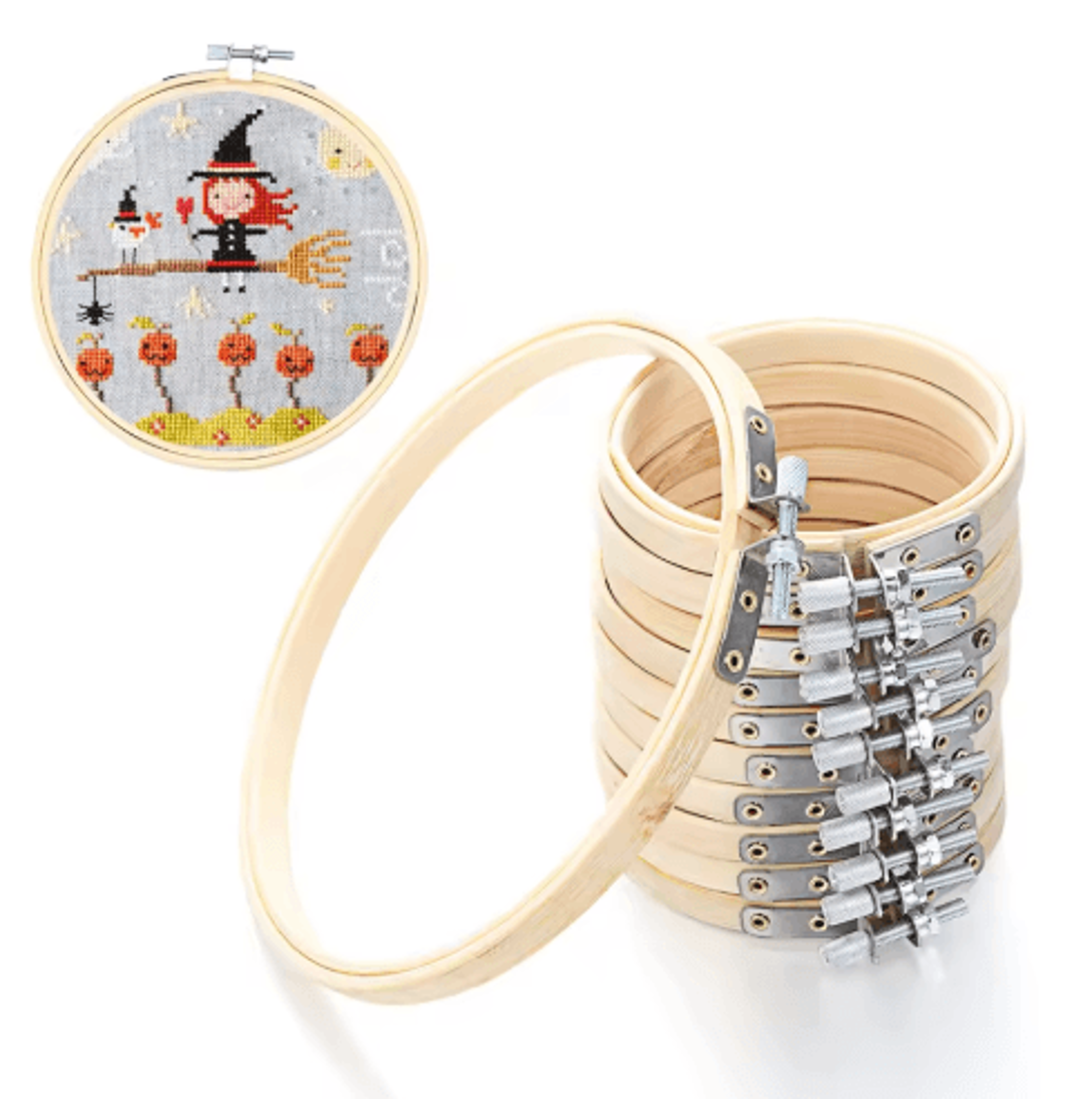 bamboo embroidery hoop for cross stitch & needlecraft