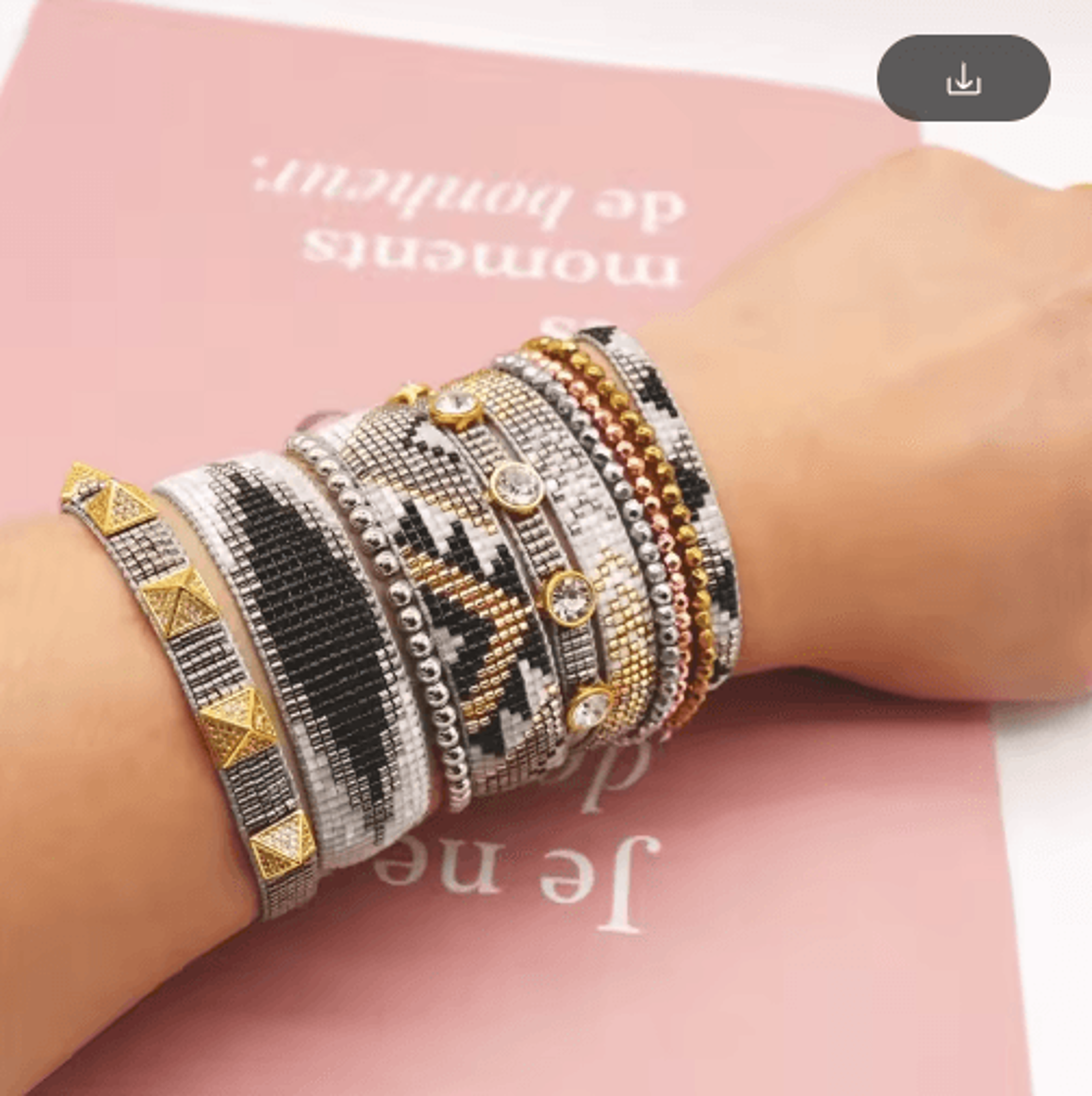zhongvi bohemian miyuki multilayer beaded bracelet