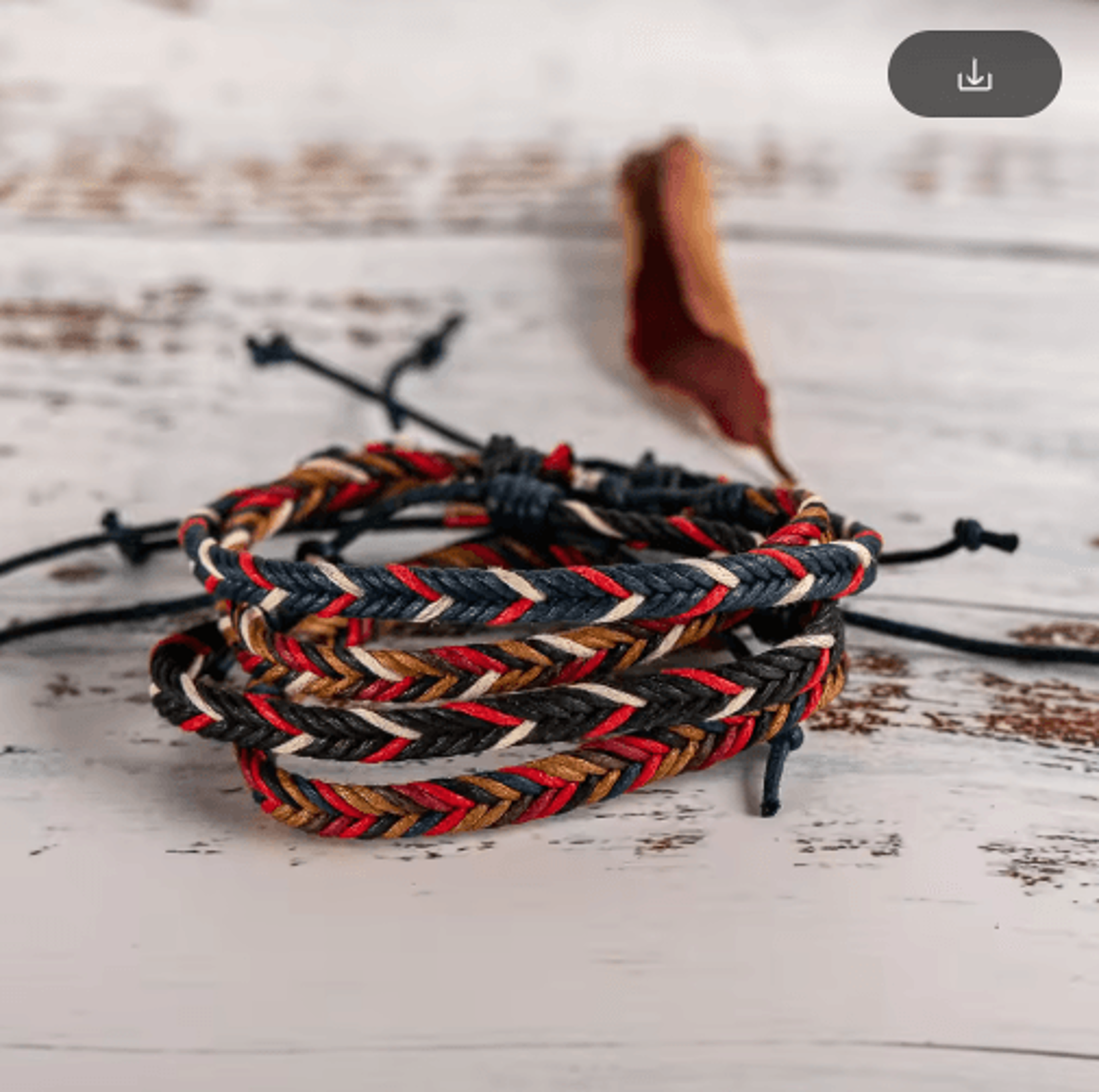 ky301 handmade adjustable macrame rope bracelet