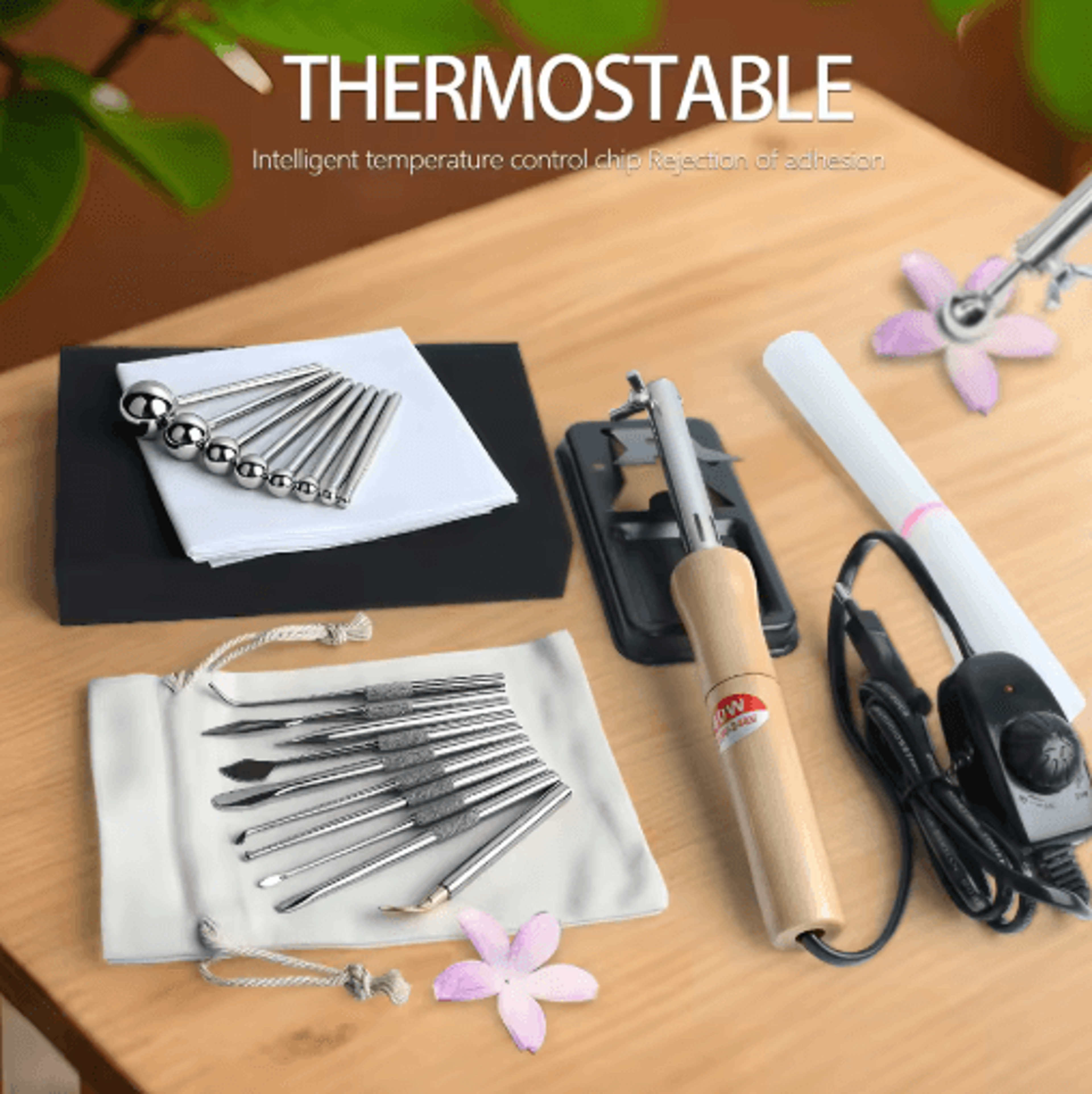 adjustable temperature fabric flower ironing tool set
