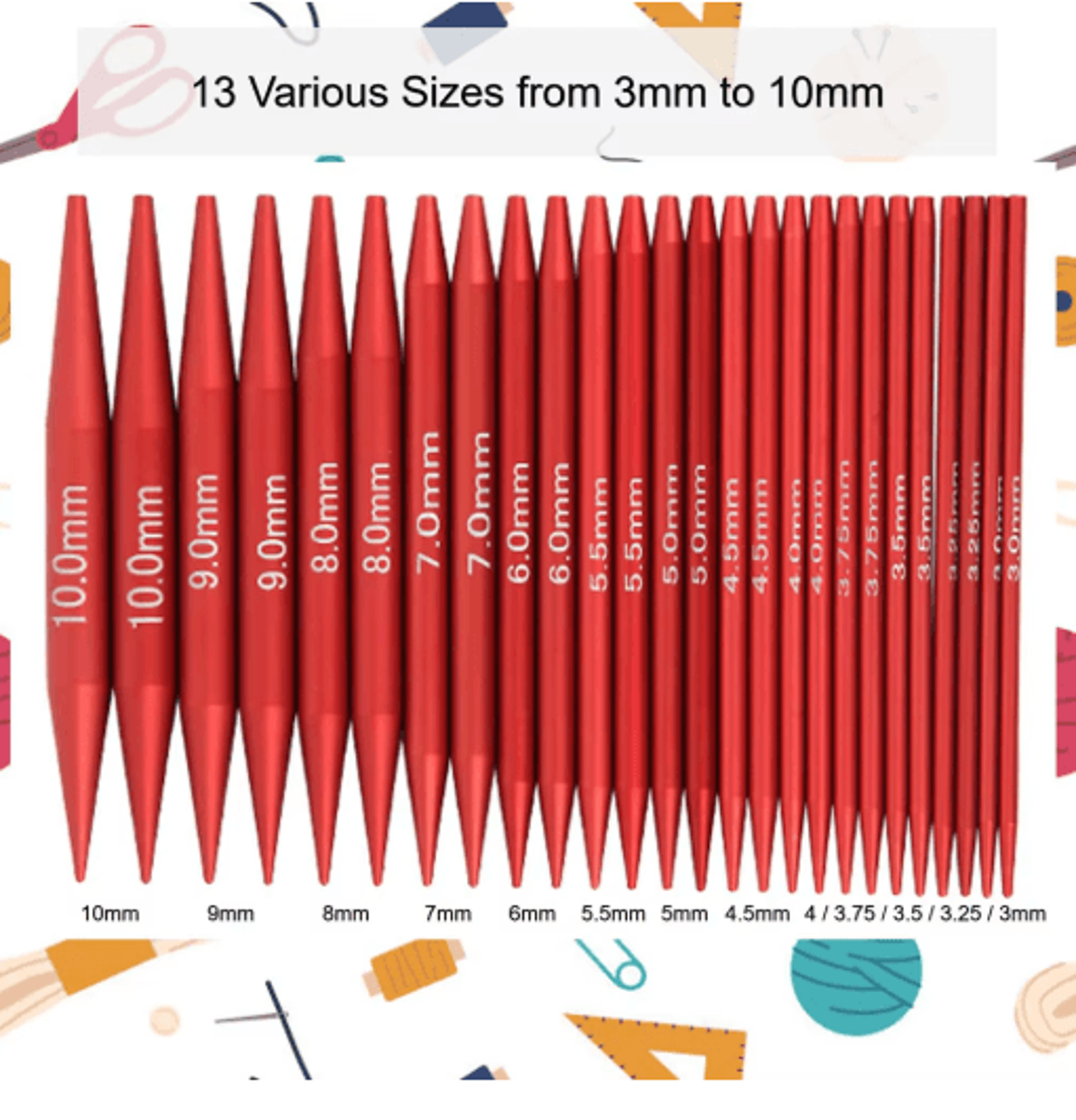 26-piece interchangeable circular knitting needle set