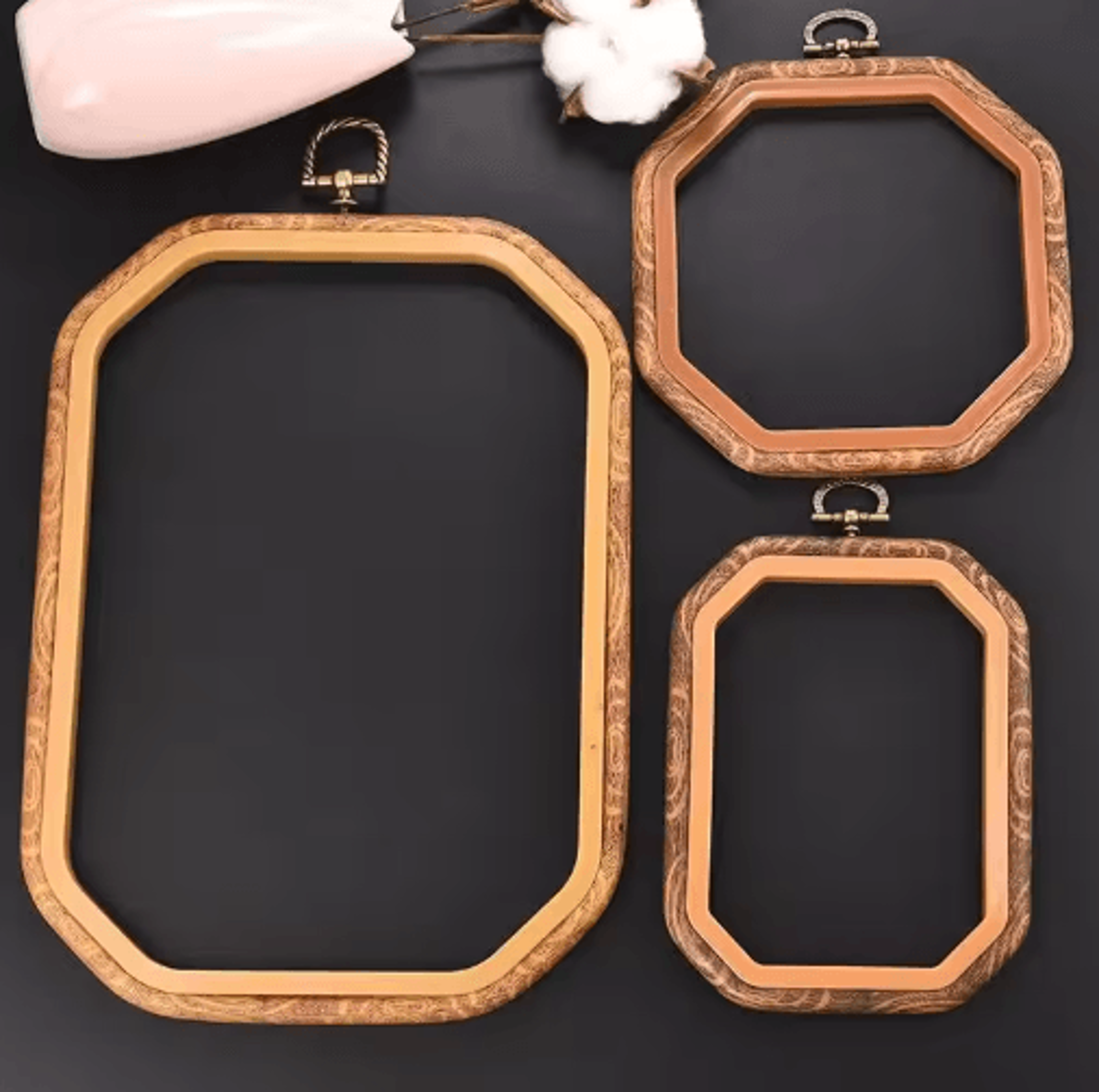 retro square plastic embroidery hoop frame