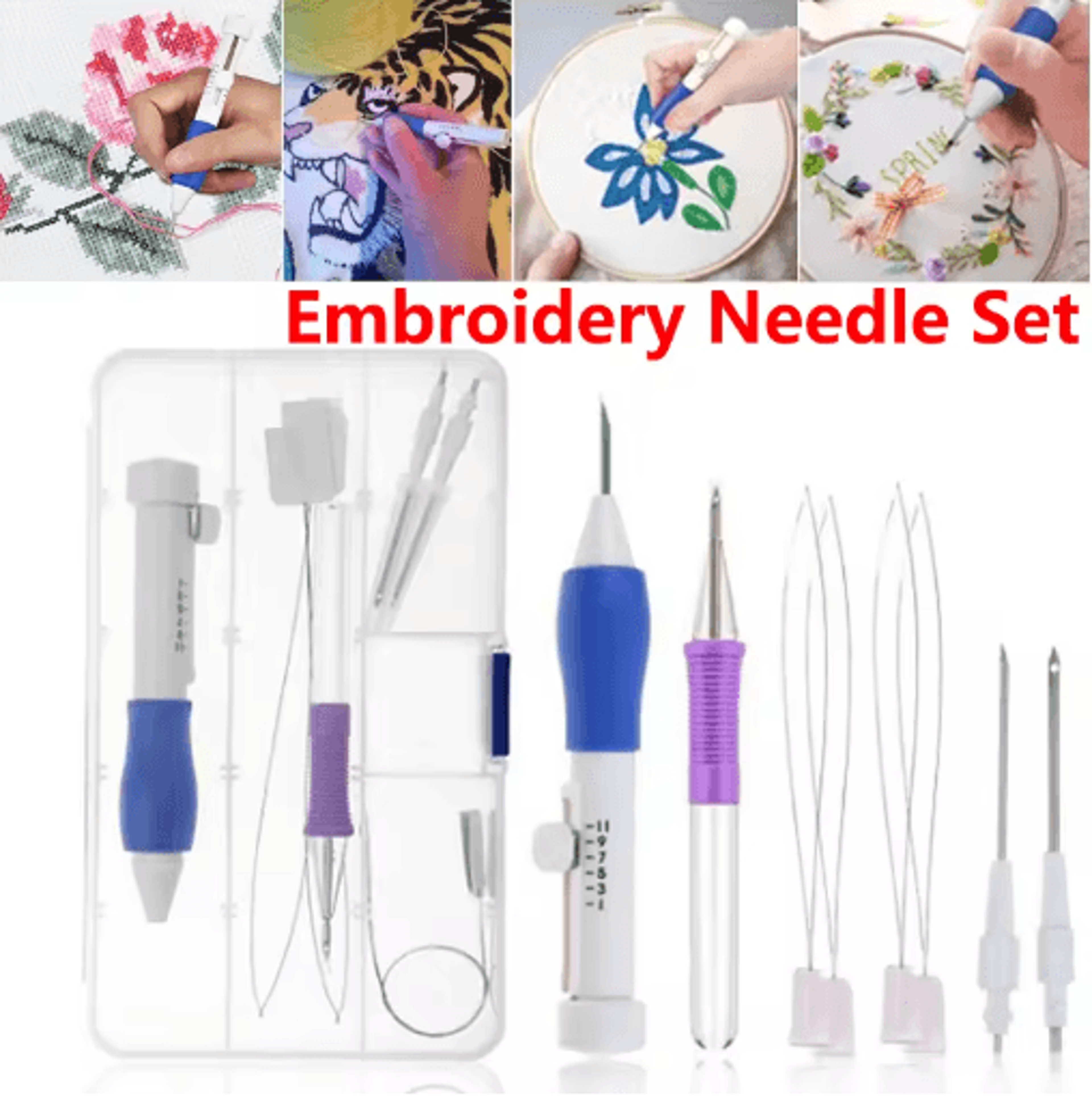 diy embroidery punch needle pen tool set