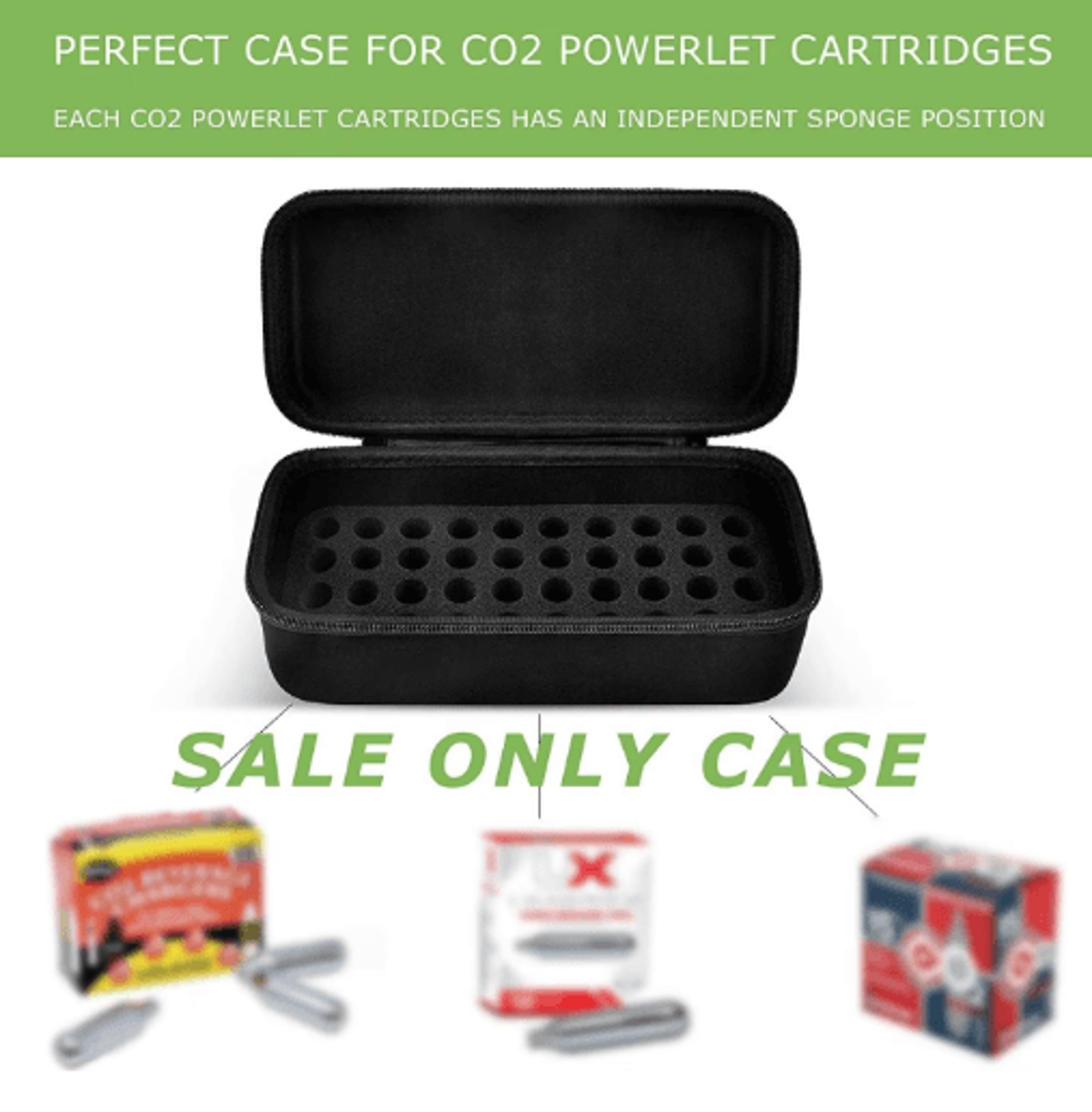 40-slot co2 & n2o cartridge organizer case