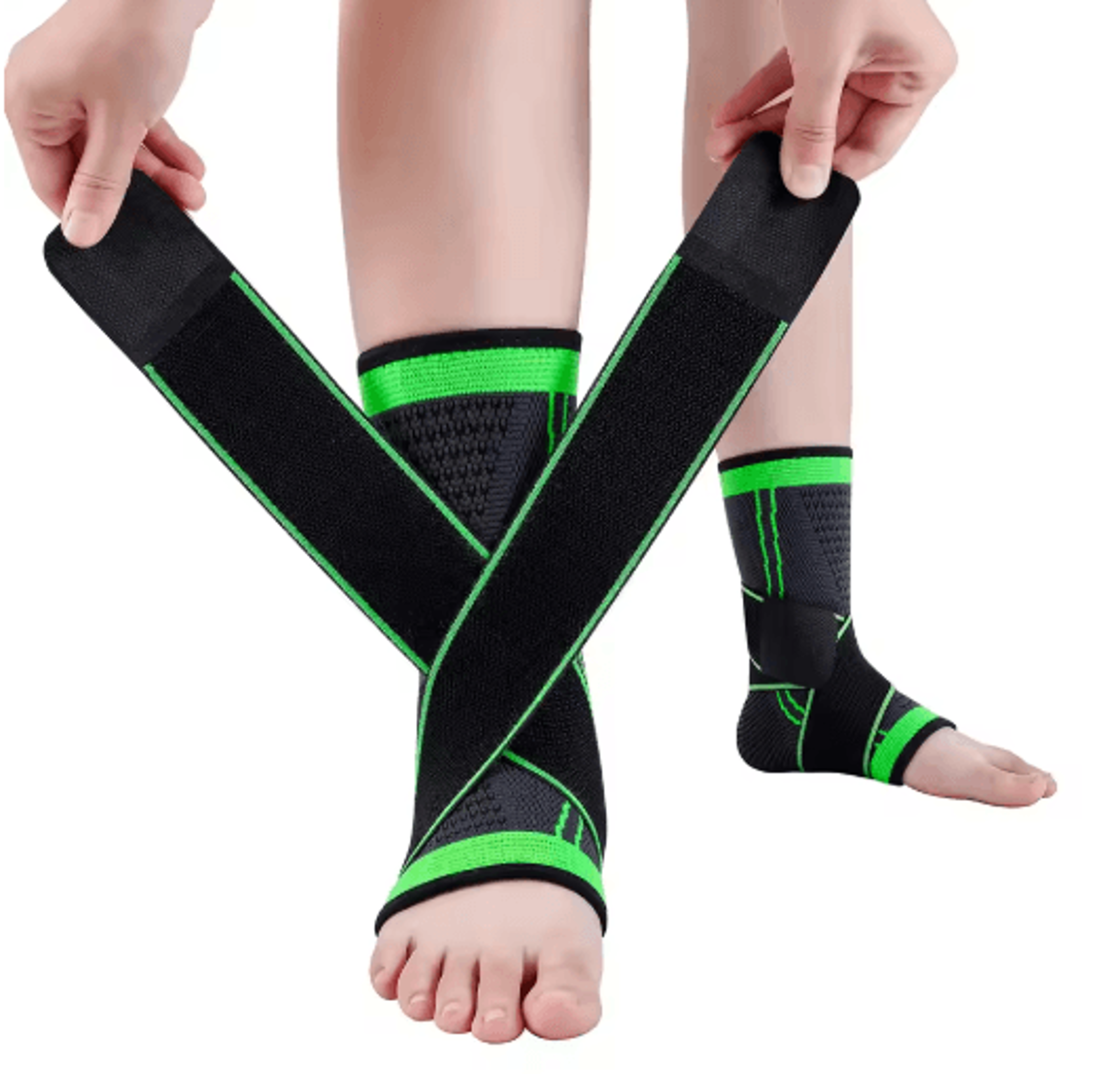 ankle compression sleeve with adjustable support strap