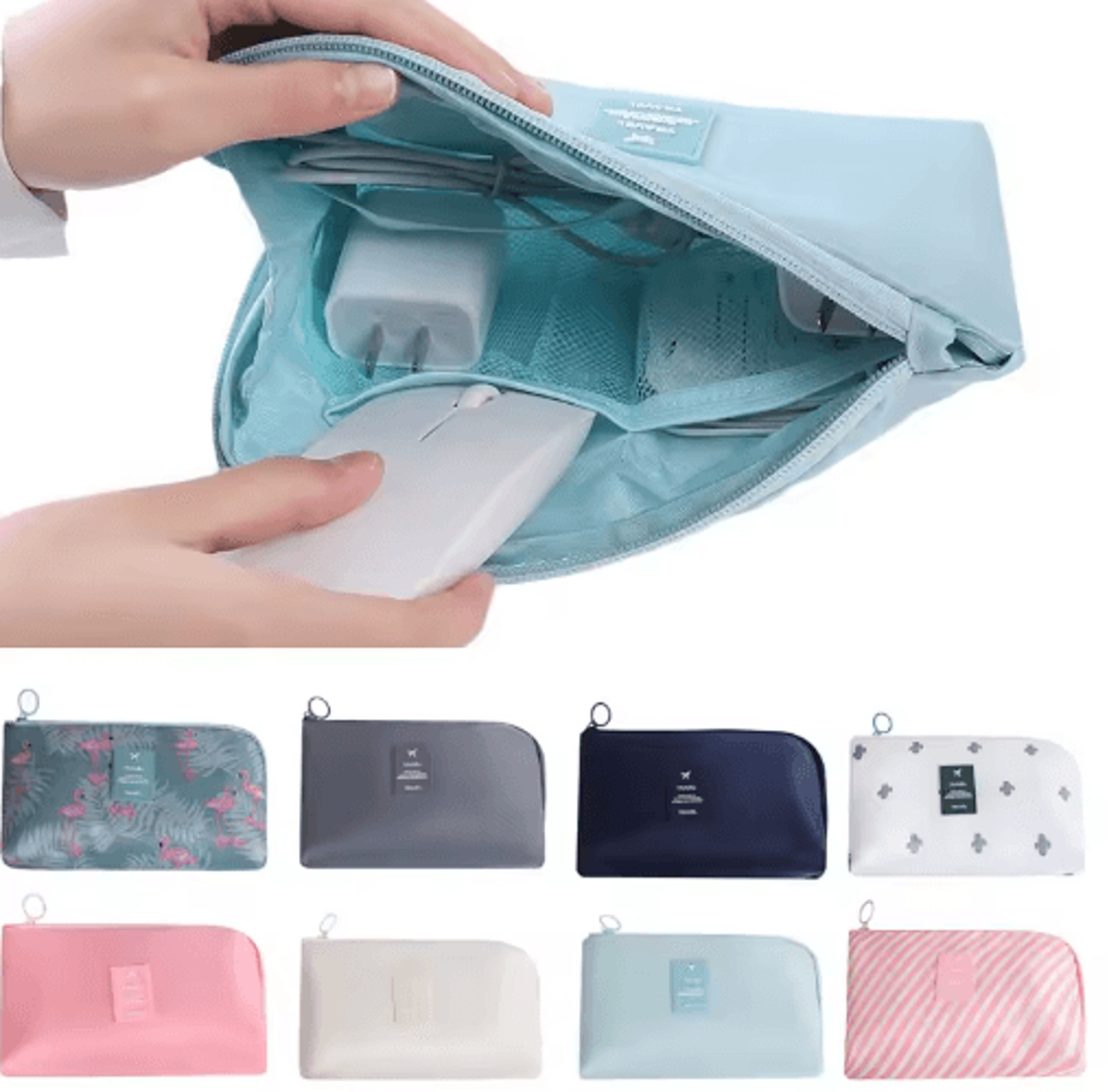 large-capacity waterproof digital accessories organizer