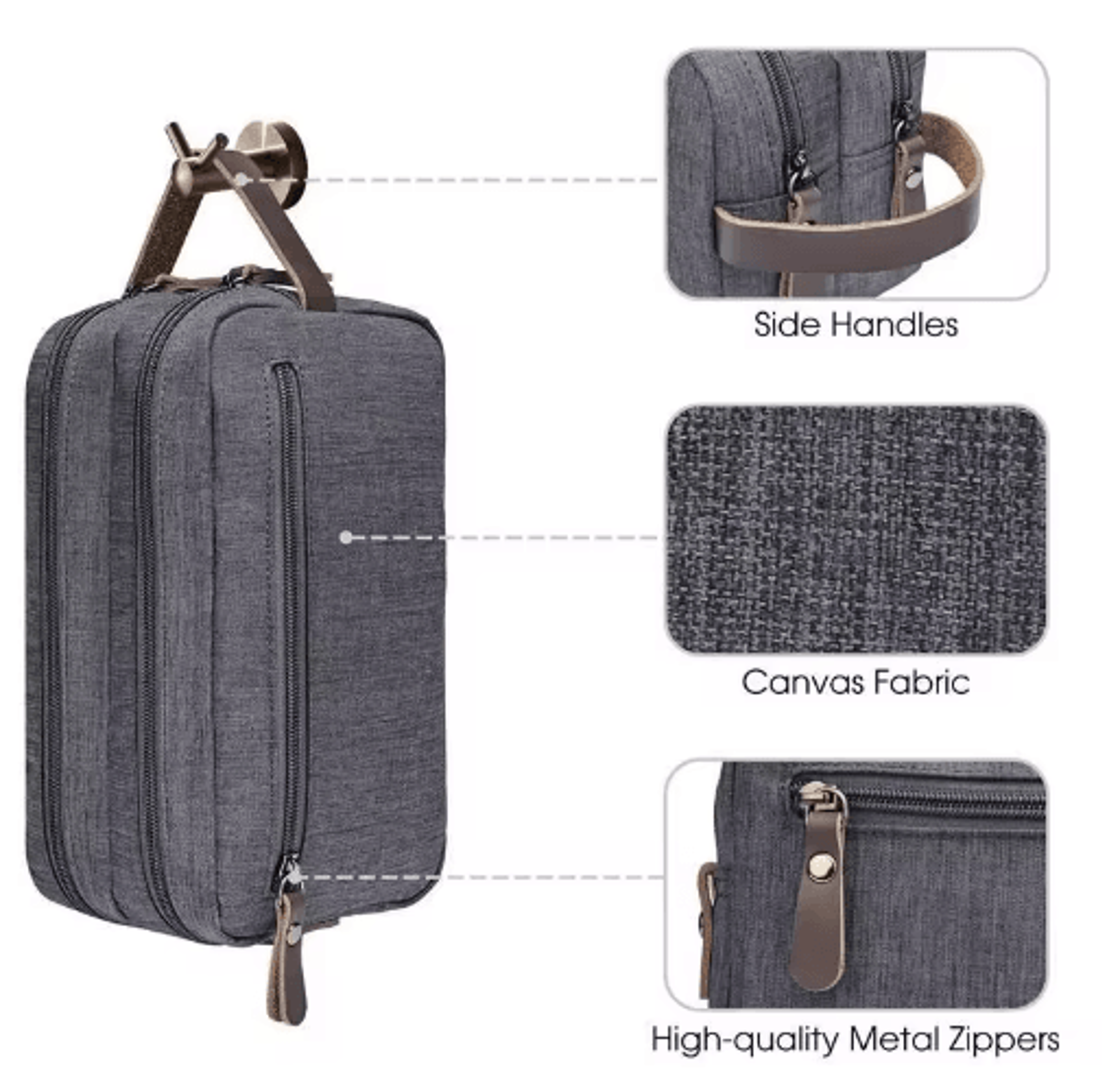 foldable hanging oxford travel toiletry bag