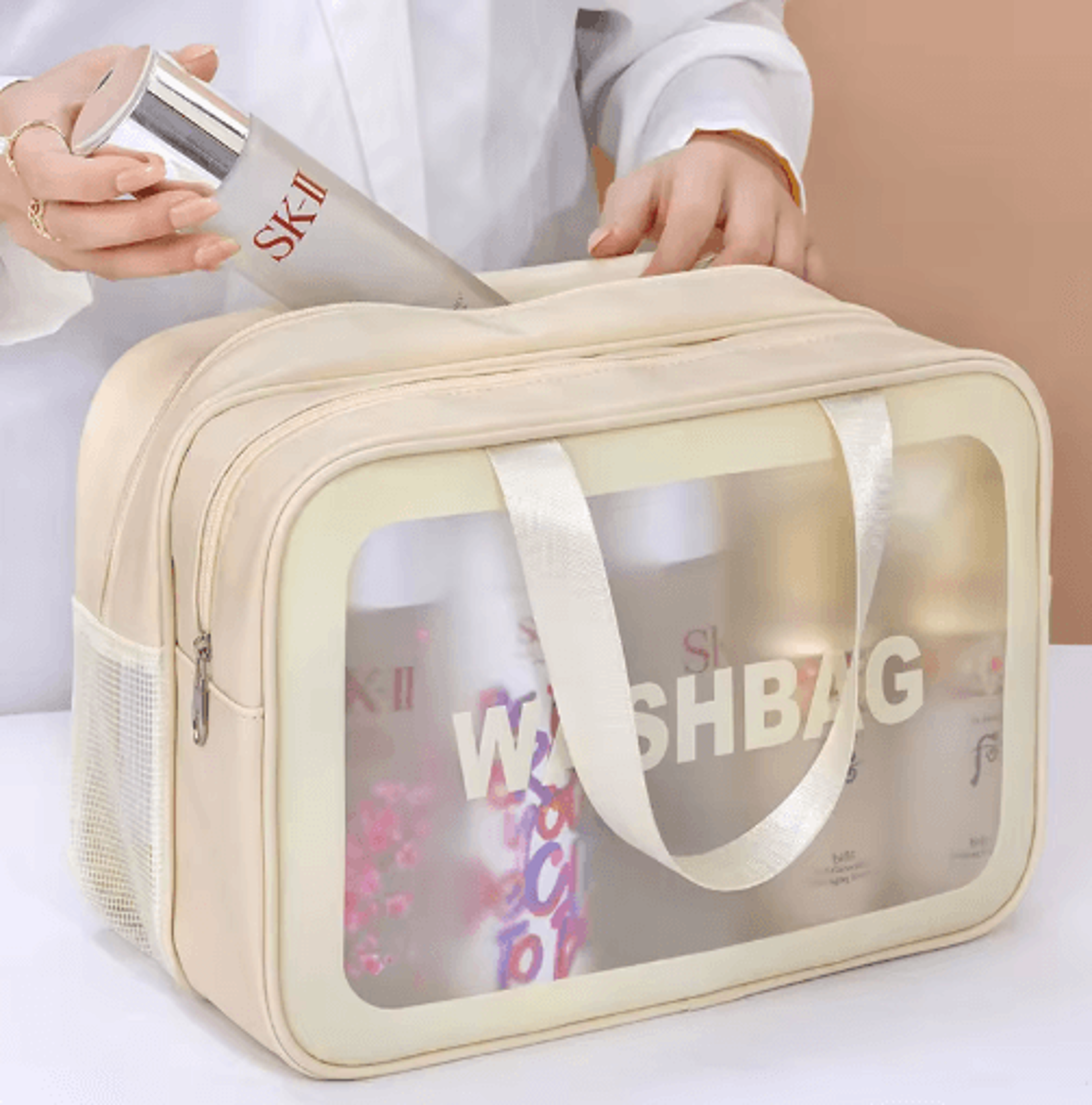 large-capacity wet-dry separation travel toiletry bag