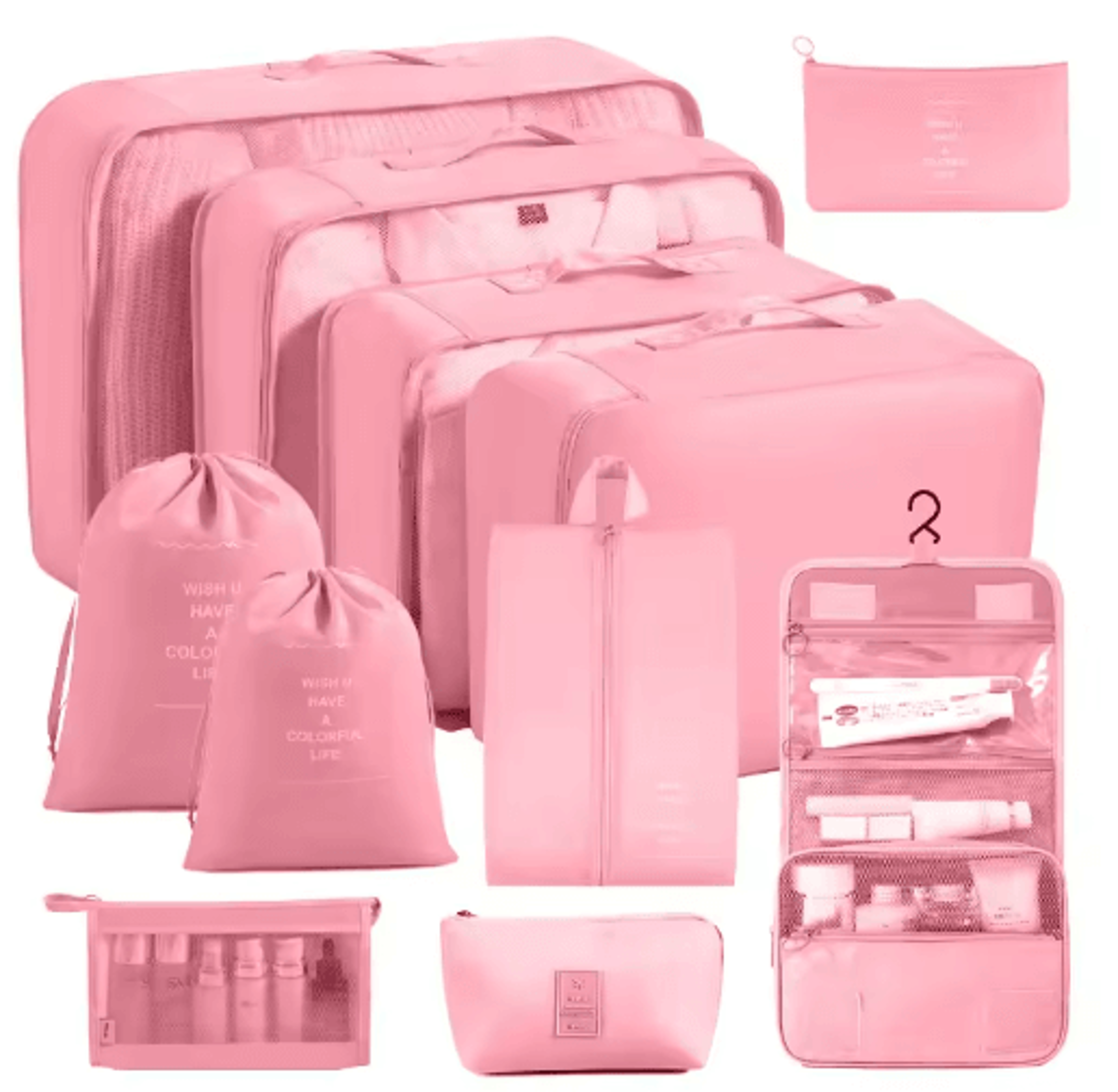 8/9/10/11pcs foldable travel packing cubes set
