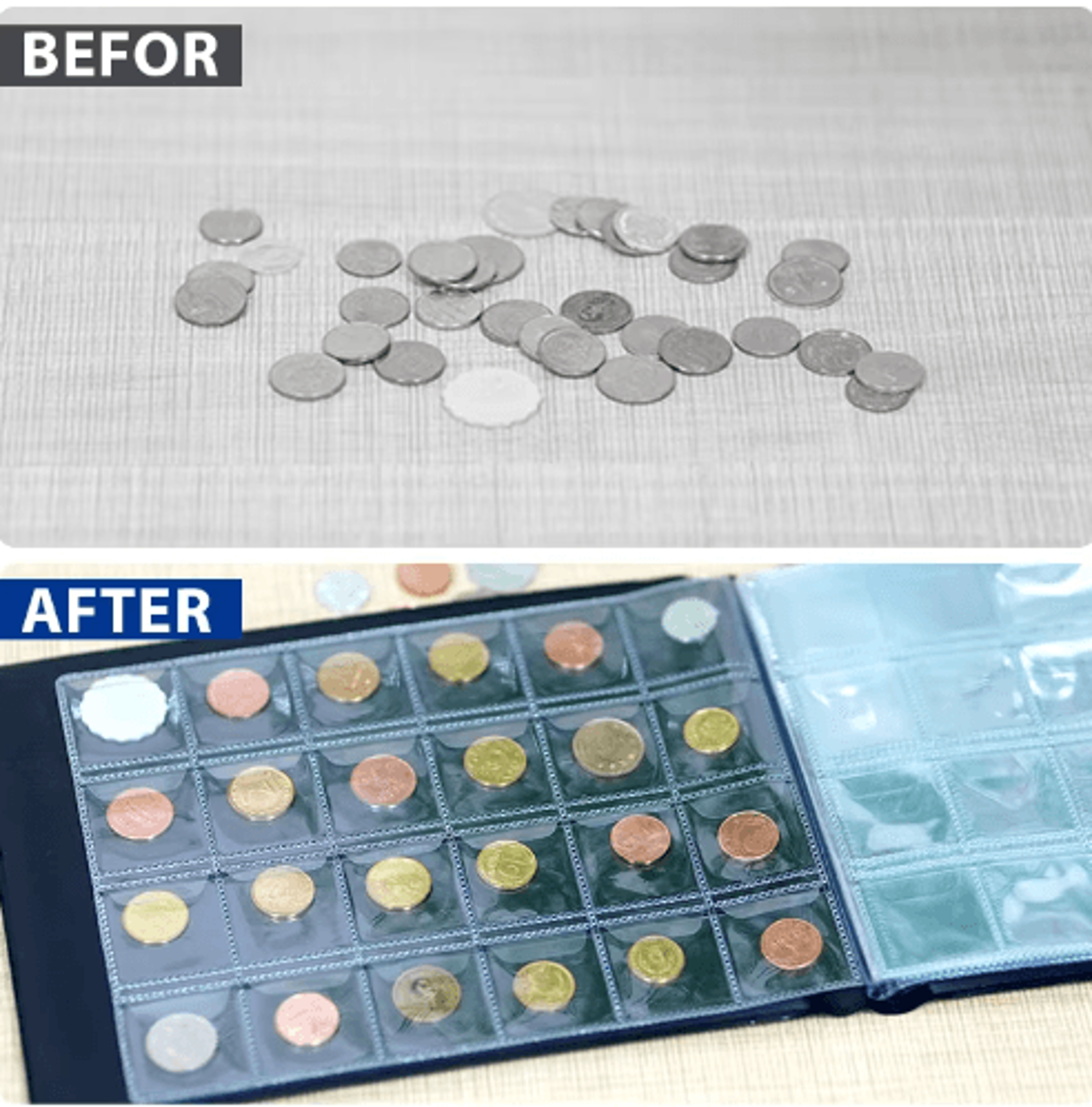 300-pocket coin collection organizer album