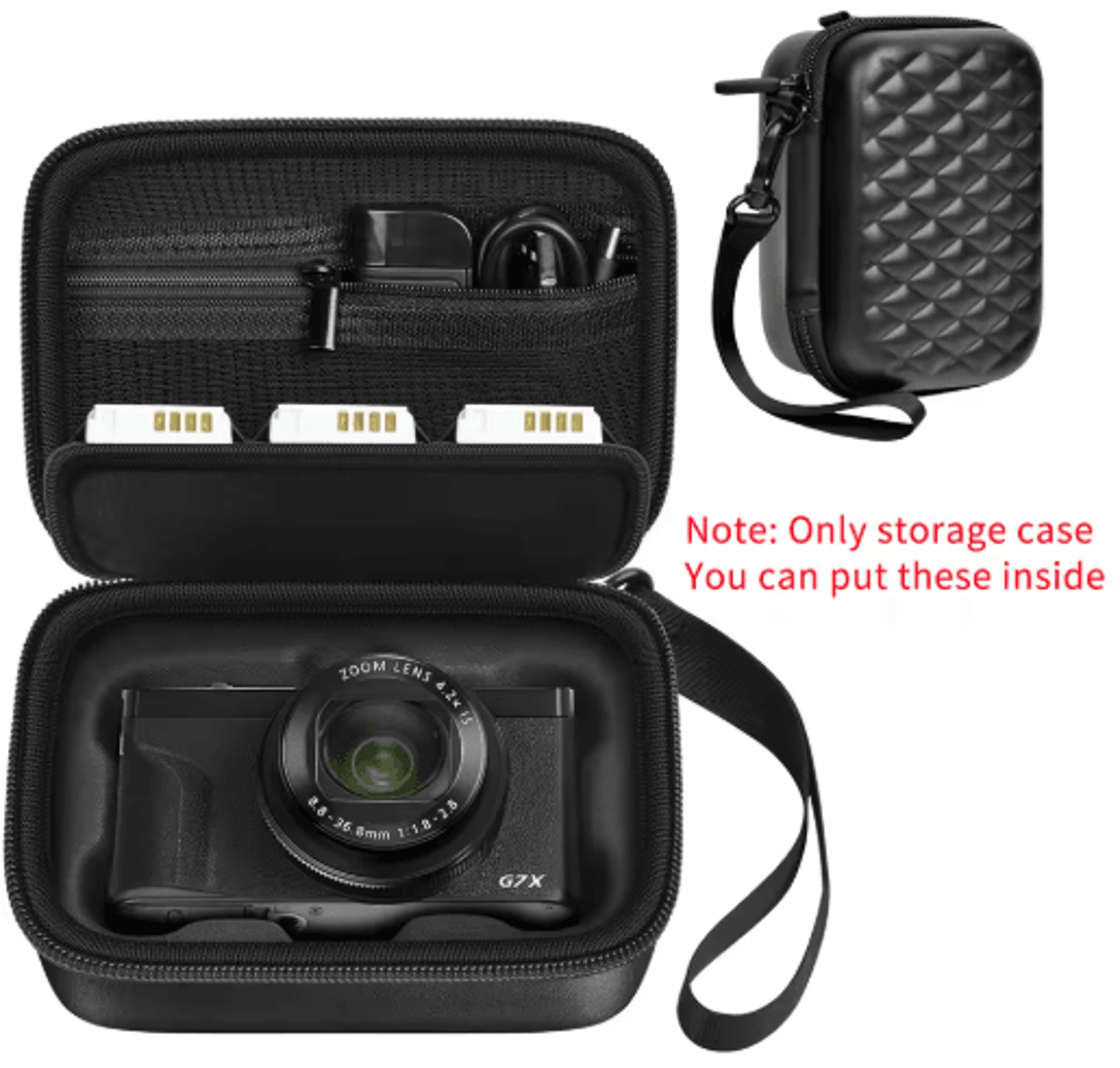 exact-fit camera bag for canon powershot models