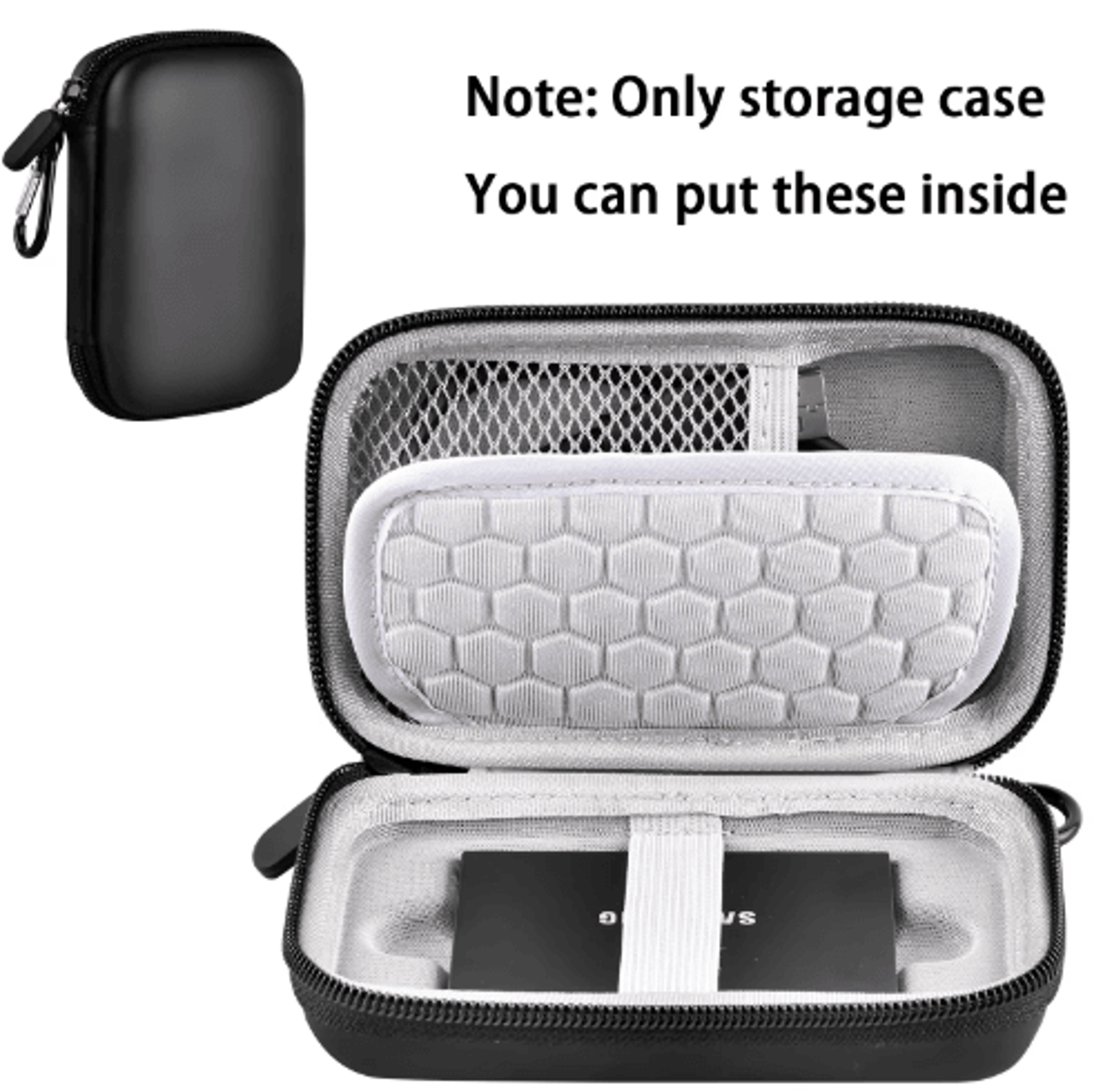 universal usb 3.2 ssd protective travel case