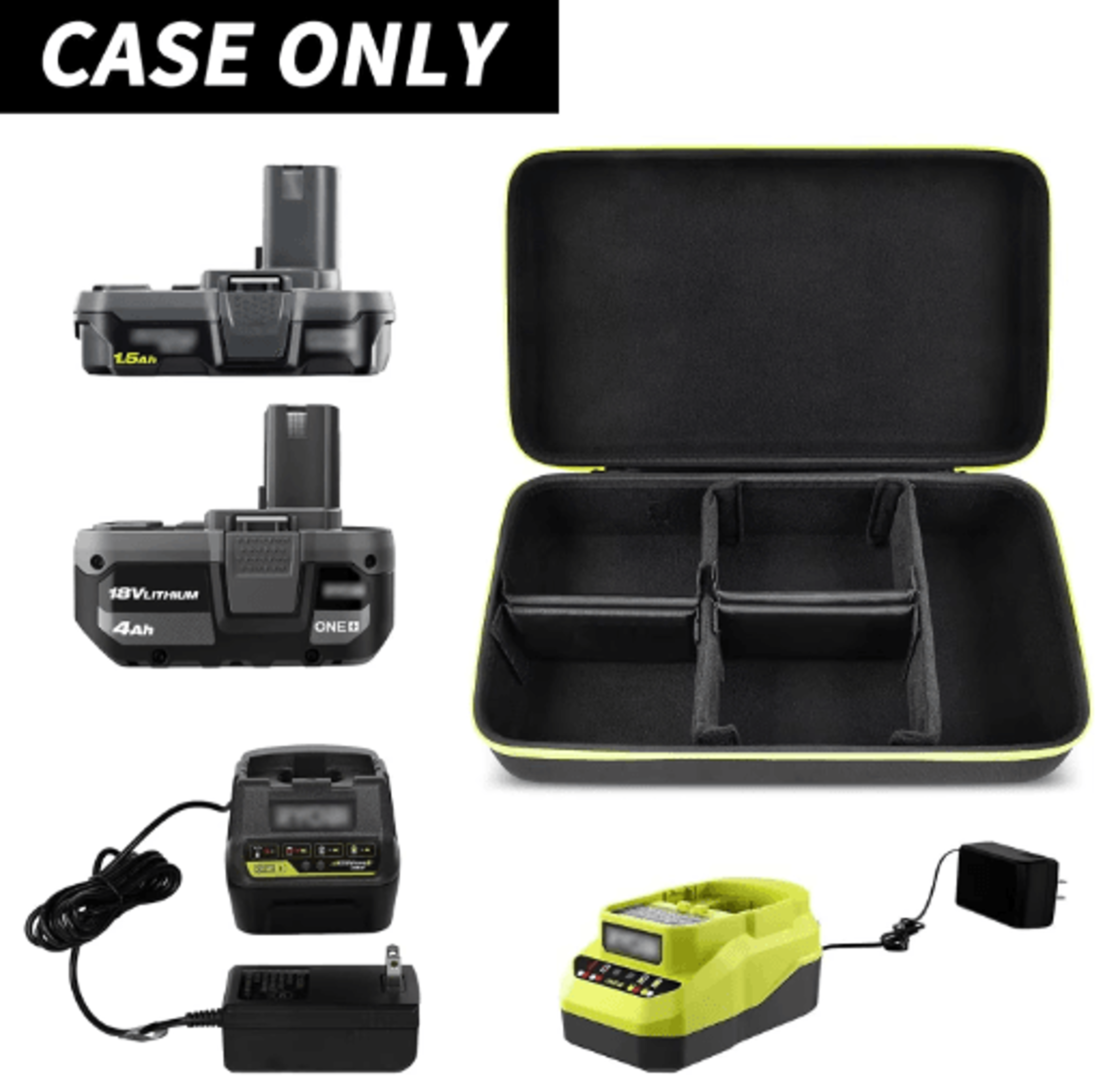 protective carrying case for ryobi one+ 18v batteries