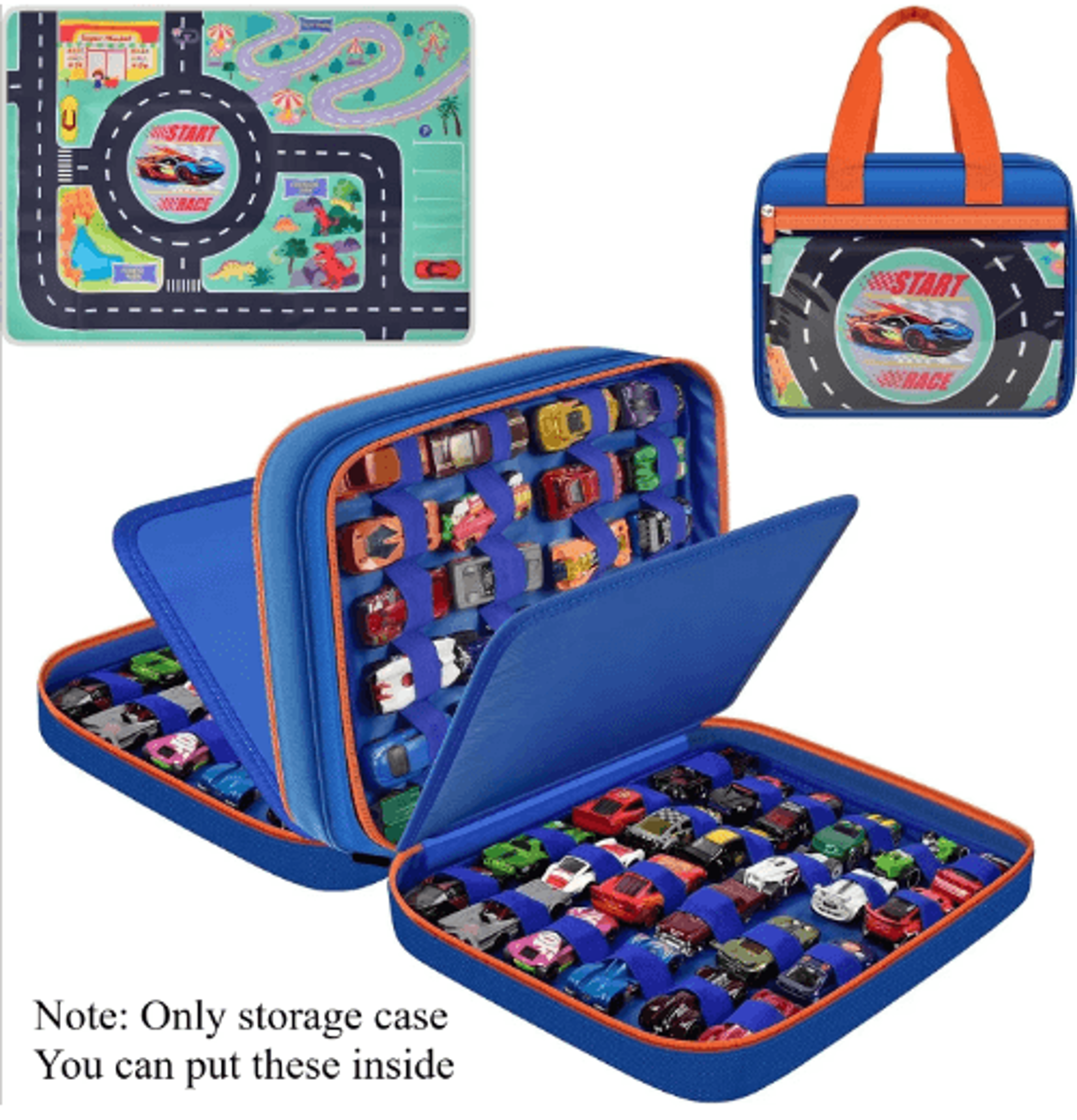 toy car storage case & portable organizer