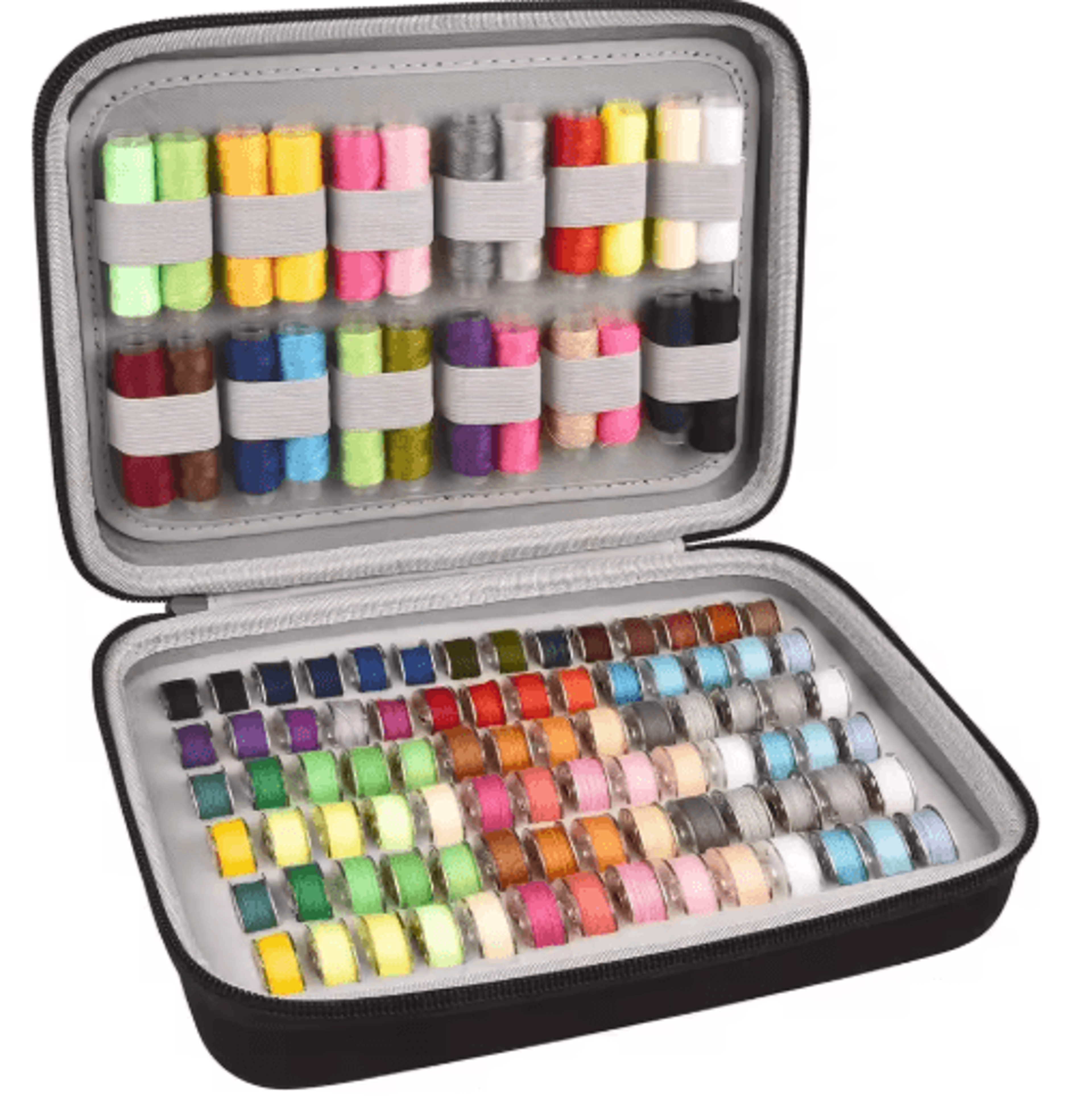 108-slot bobbin & thread spool organizer box