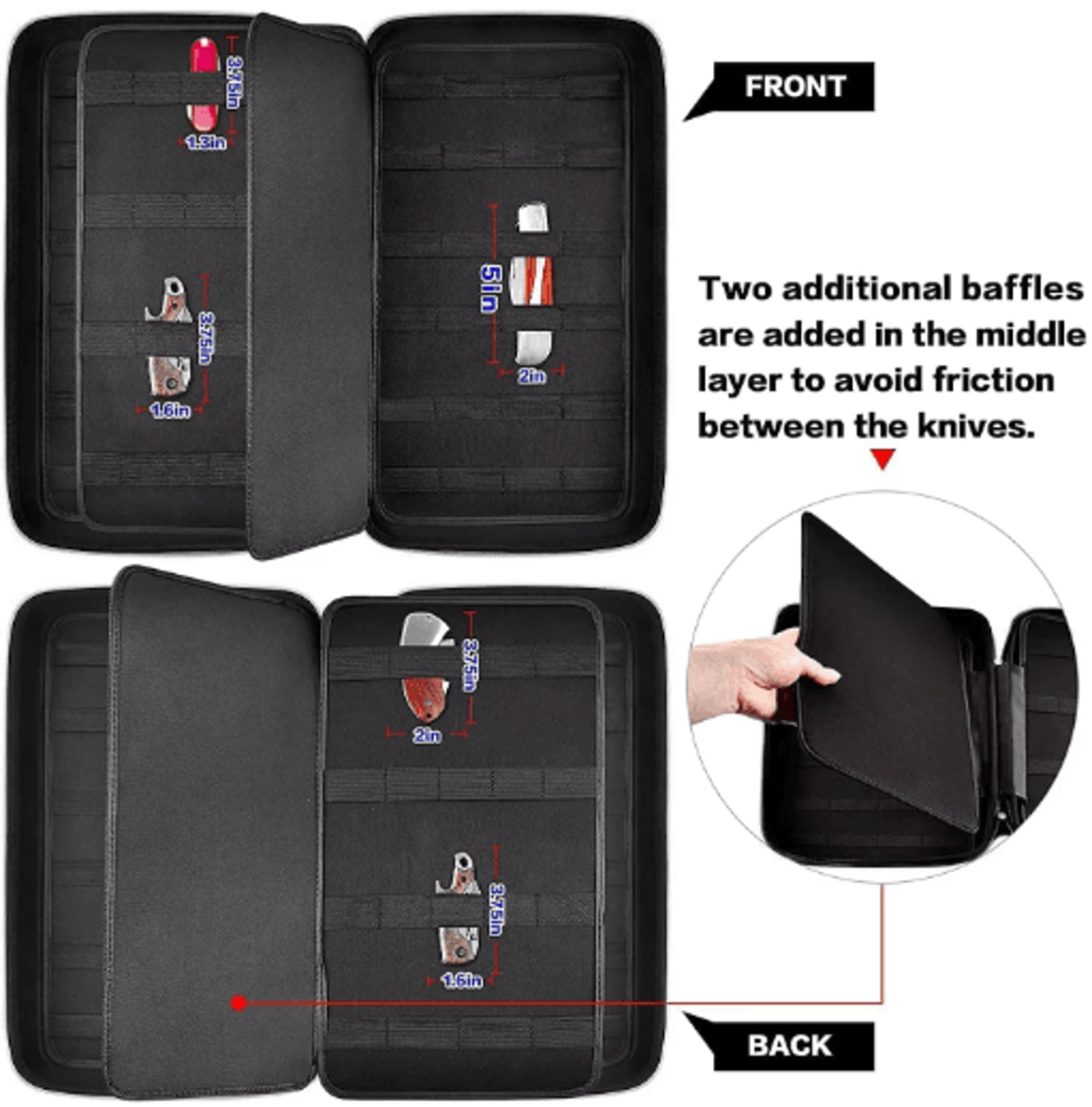 66+ slot folding knife collection display case