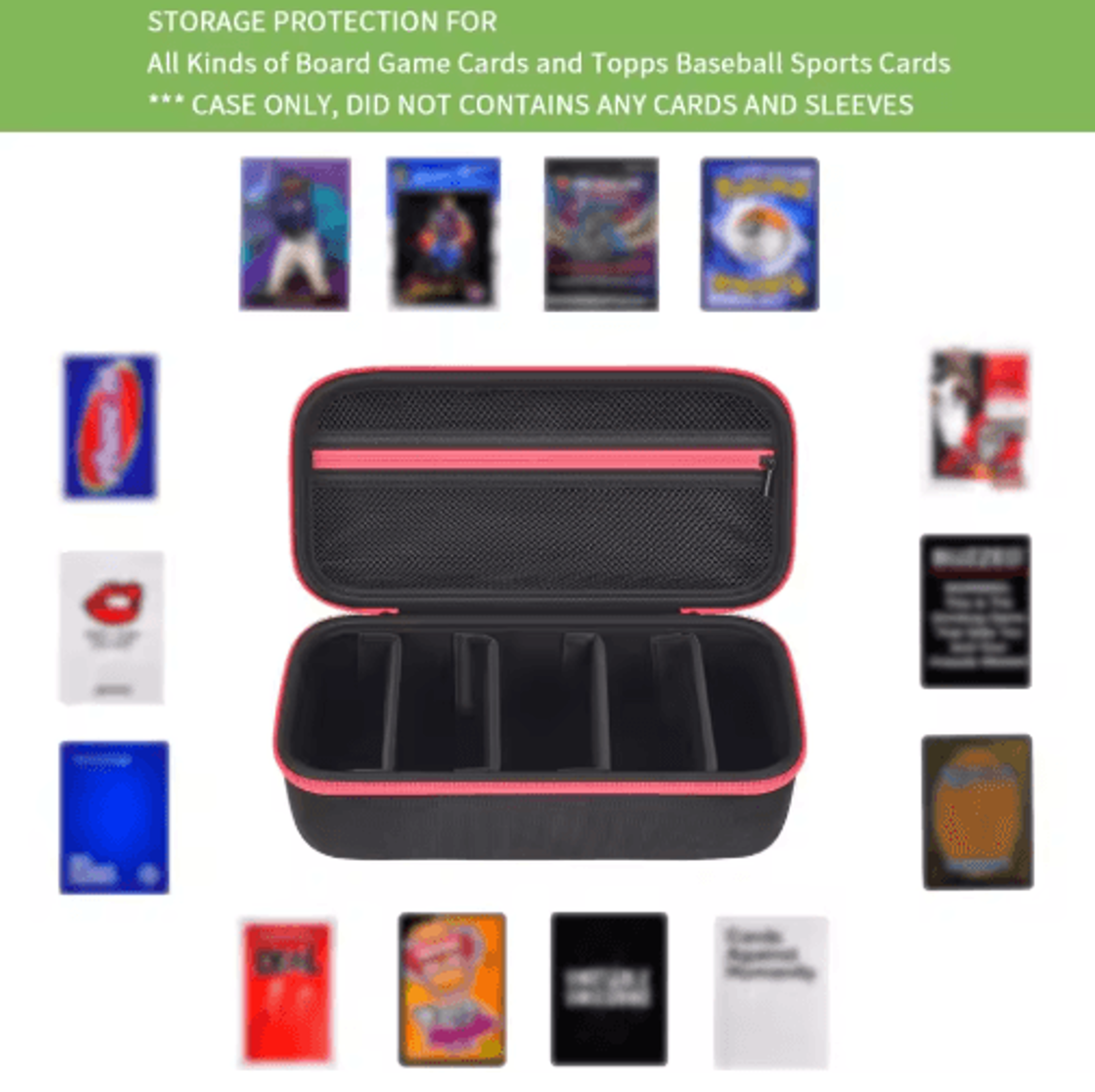 900+ card game storage case & deck organizer