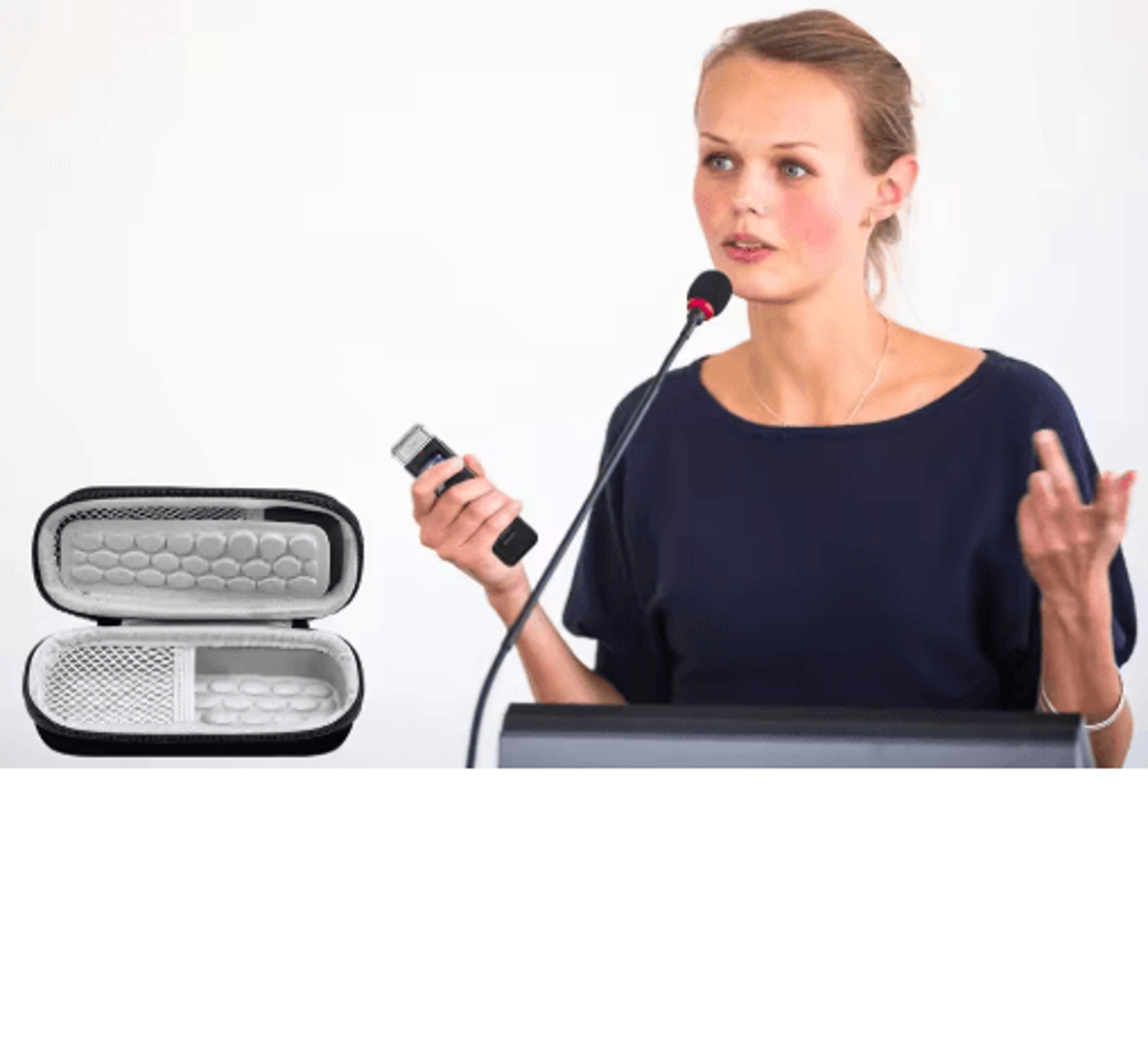 protective carrying case for digital voice recorders