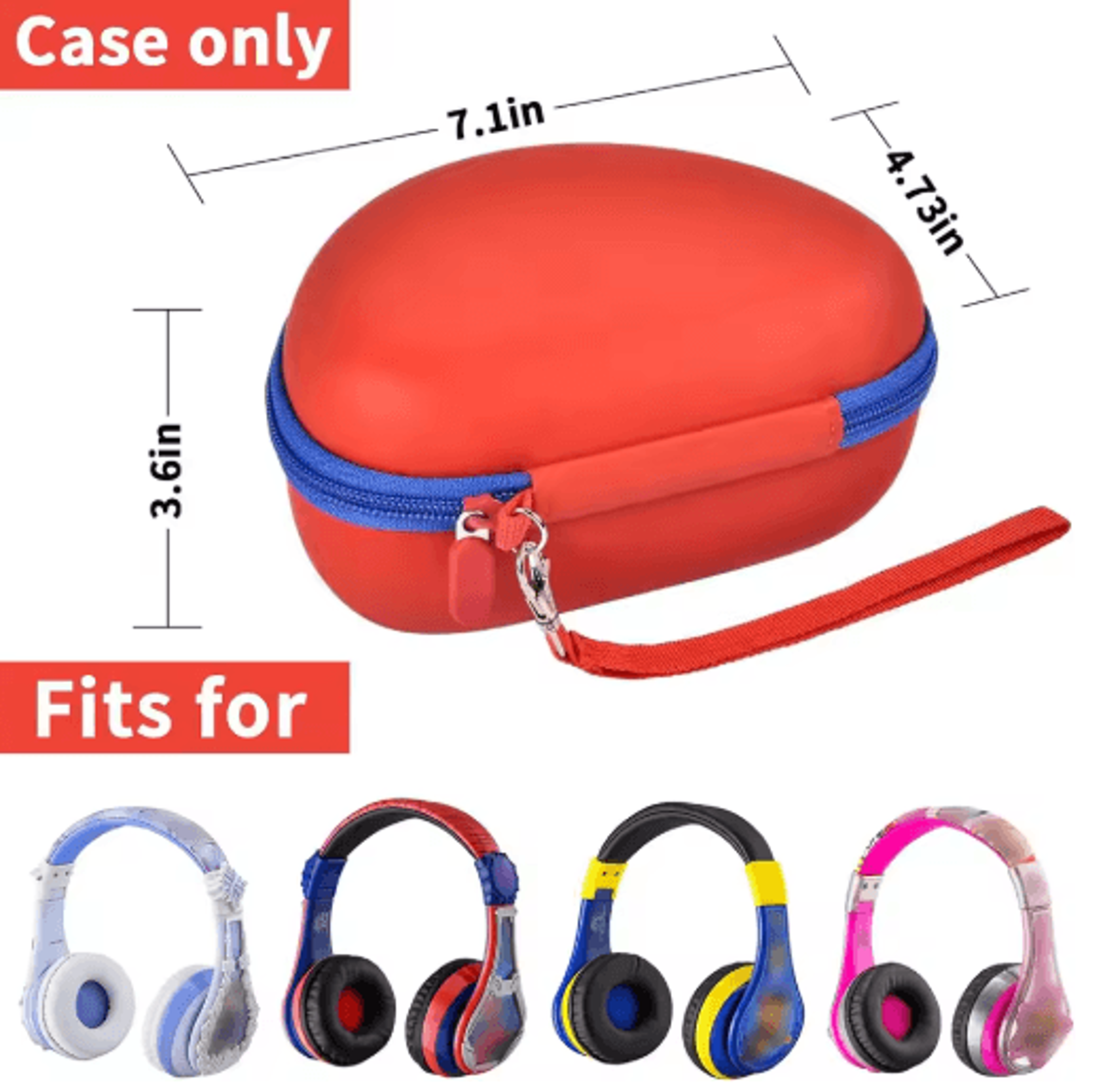 universal protective travel case for beats & ekids headphones