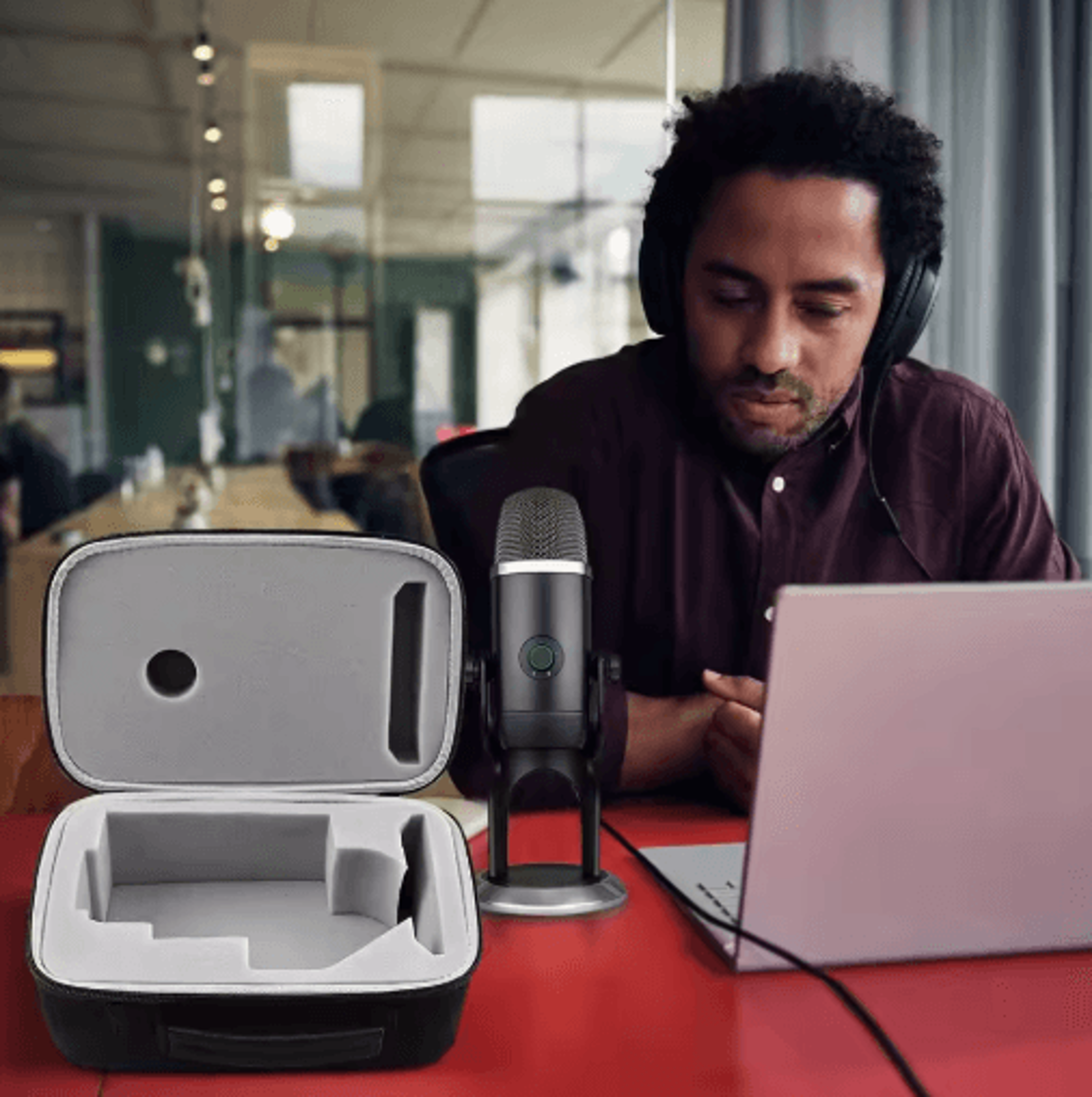 protective carrying case for logitech for creators & blue yeti microphones