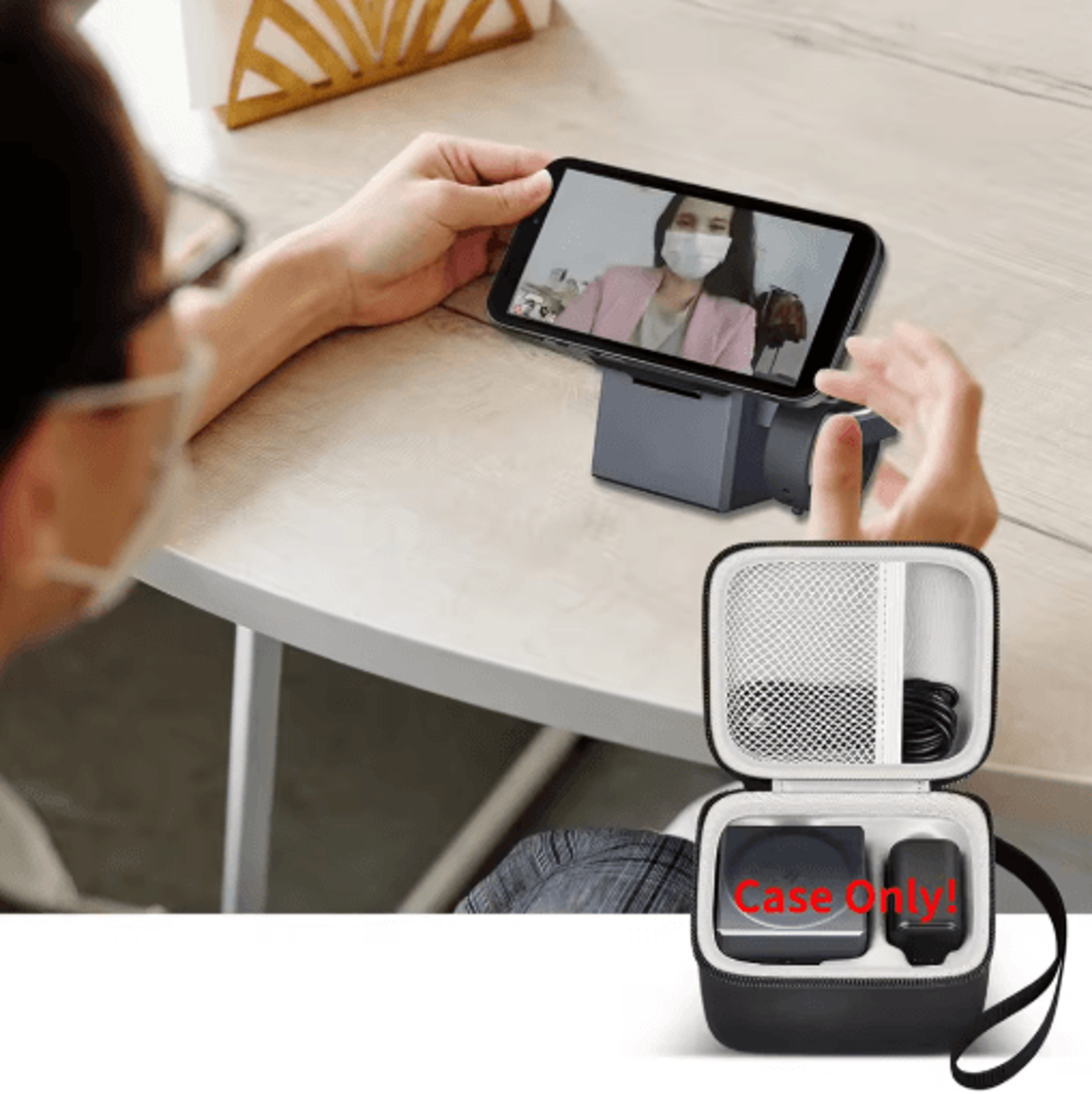 protective travel case for anker 3-in-1 cube magsafe charger
