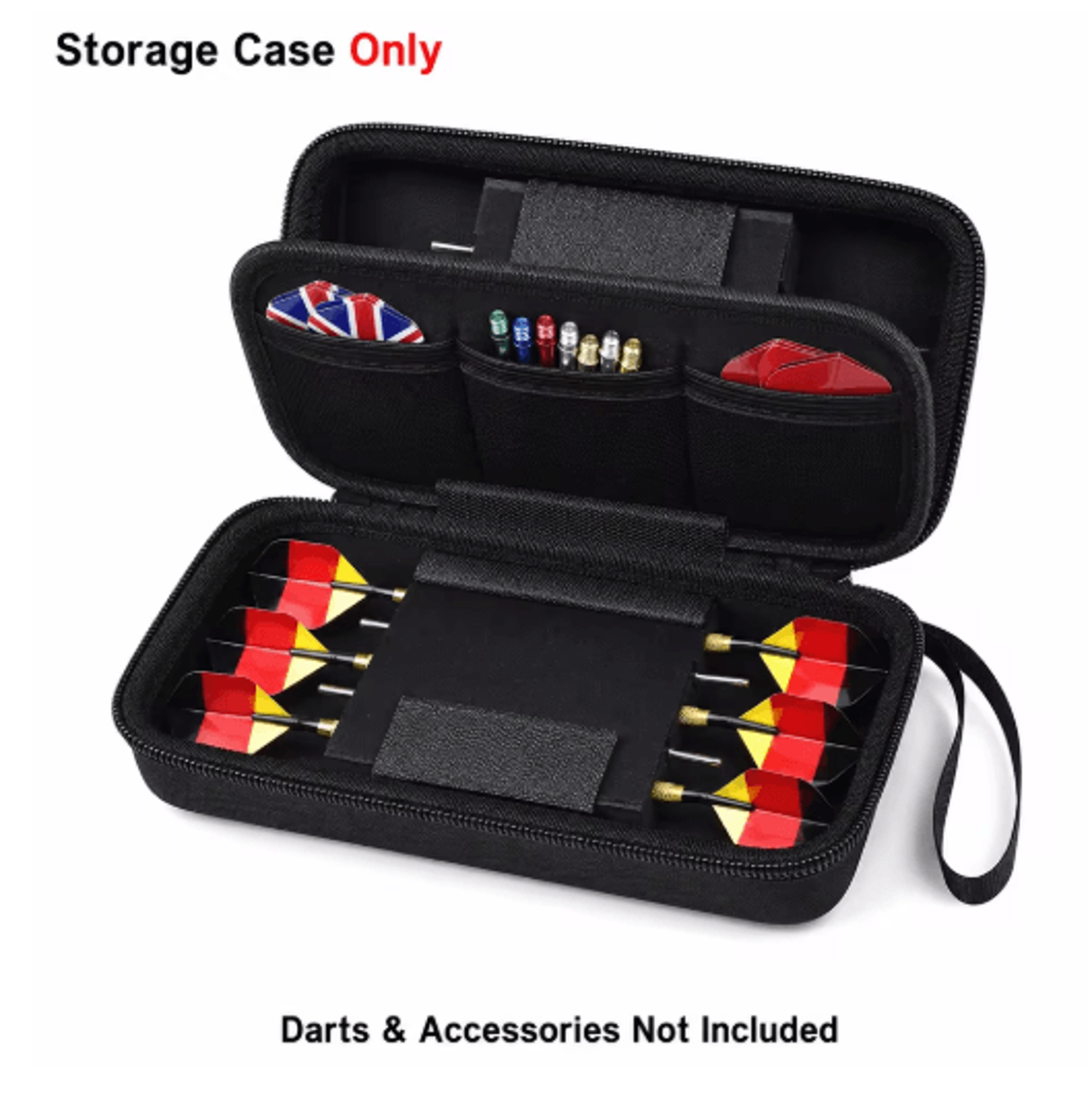 eva dart carrying case for 6 steel & soft tip darts