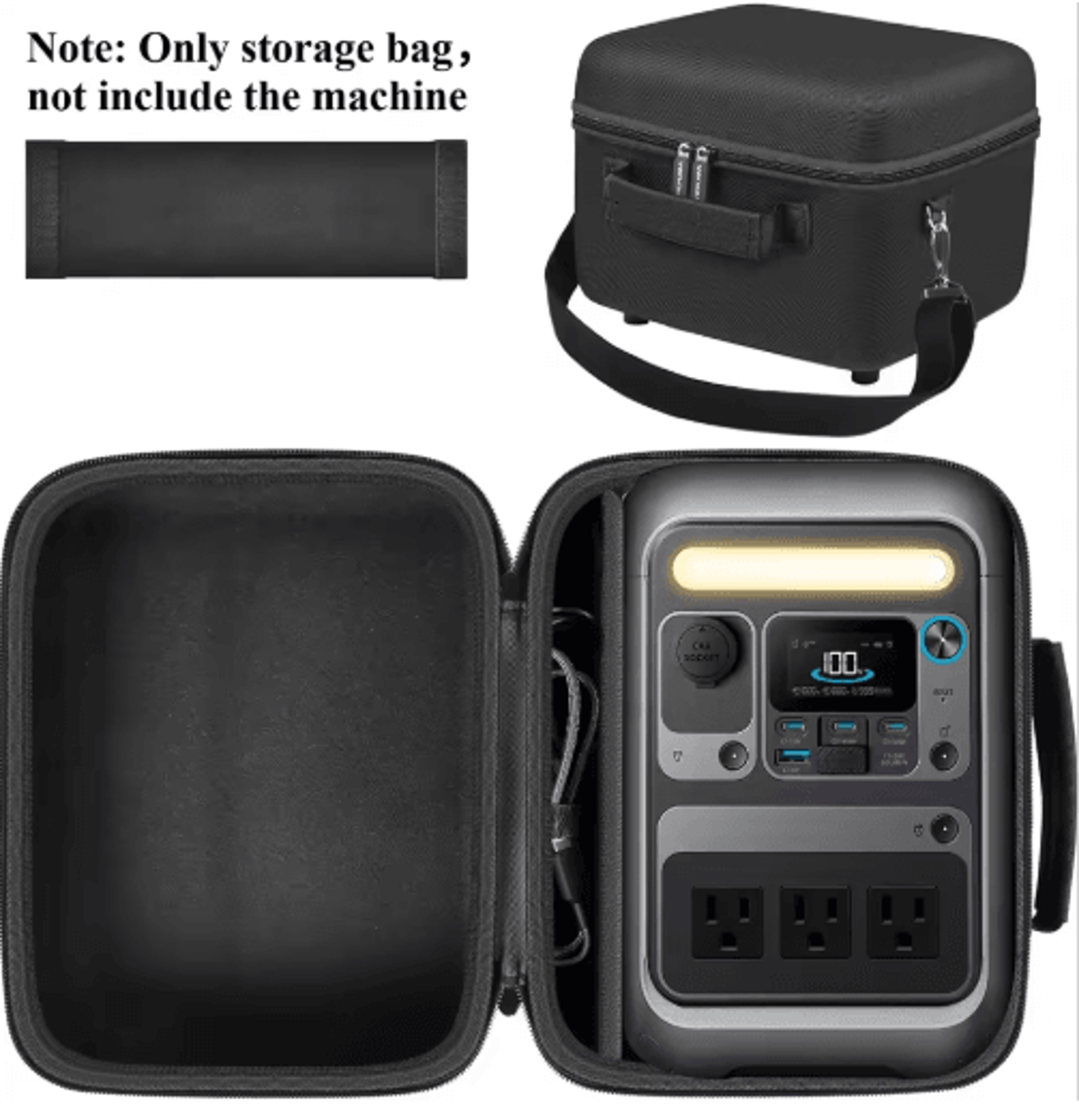 protective storage bag for anker solix c300 portable power station