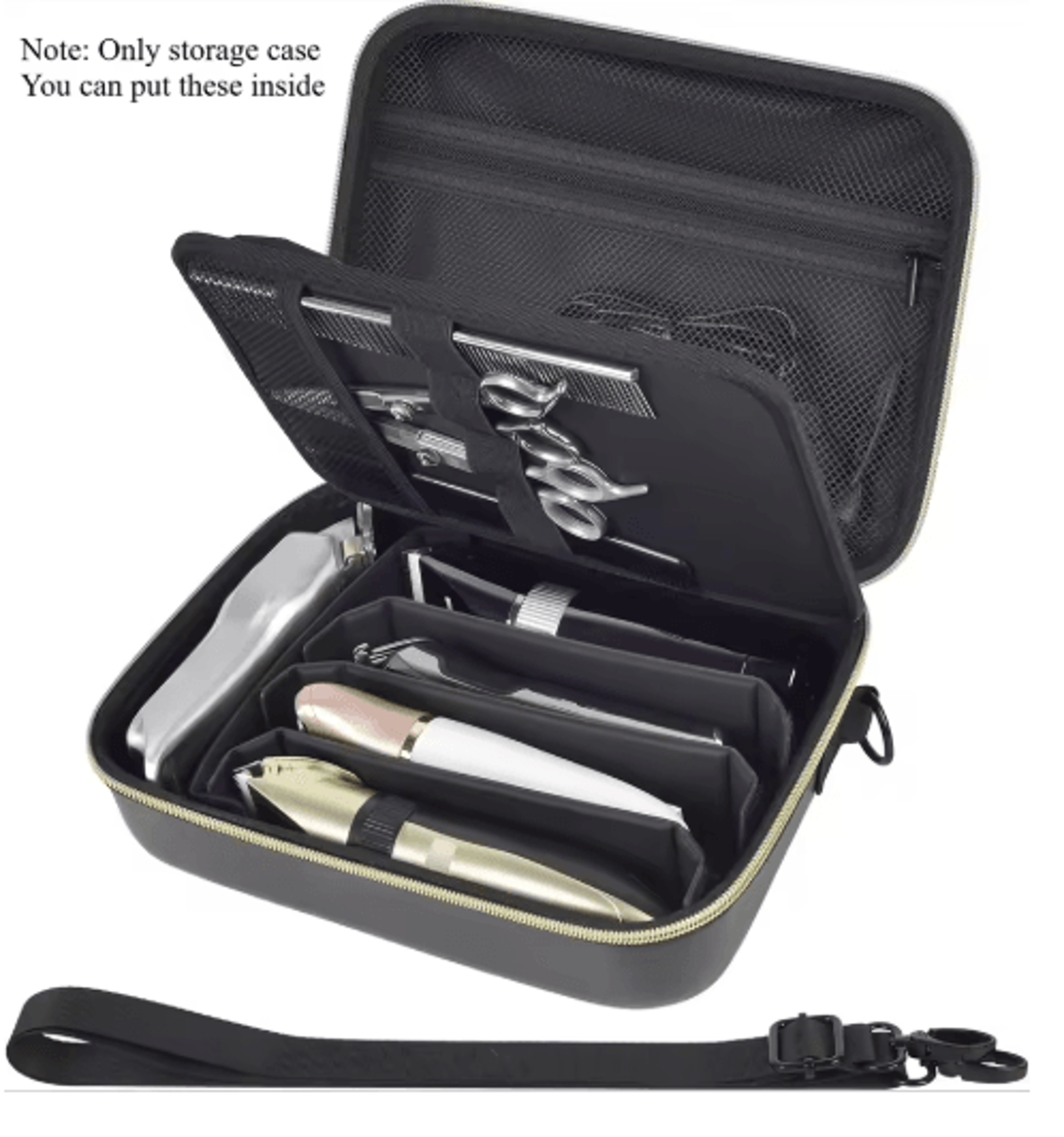 barber carrying case for hair clippers & trimmer accessories