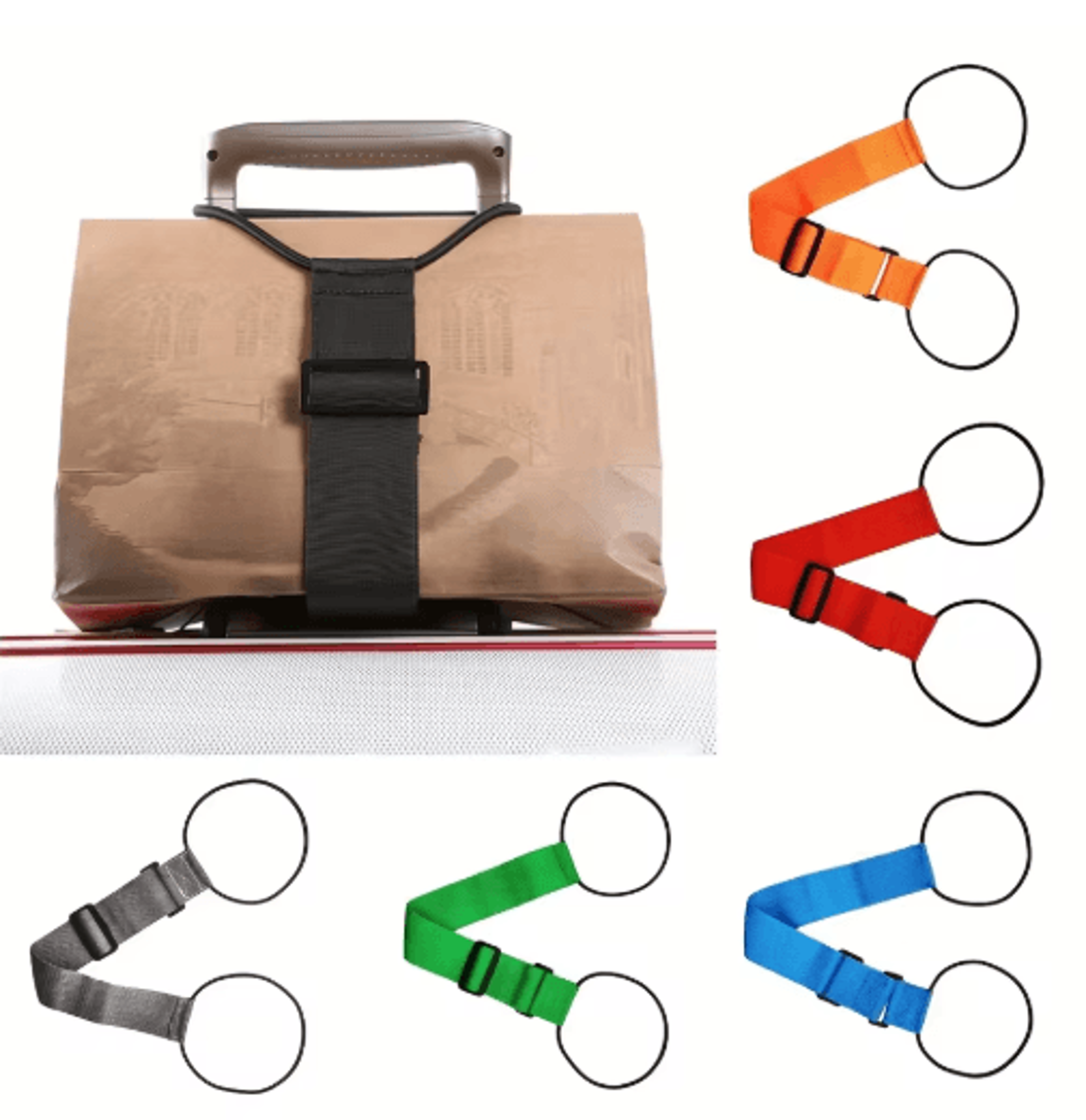 adjustable luggage elastic strap – reusable suitcase travel securing band