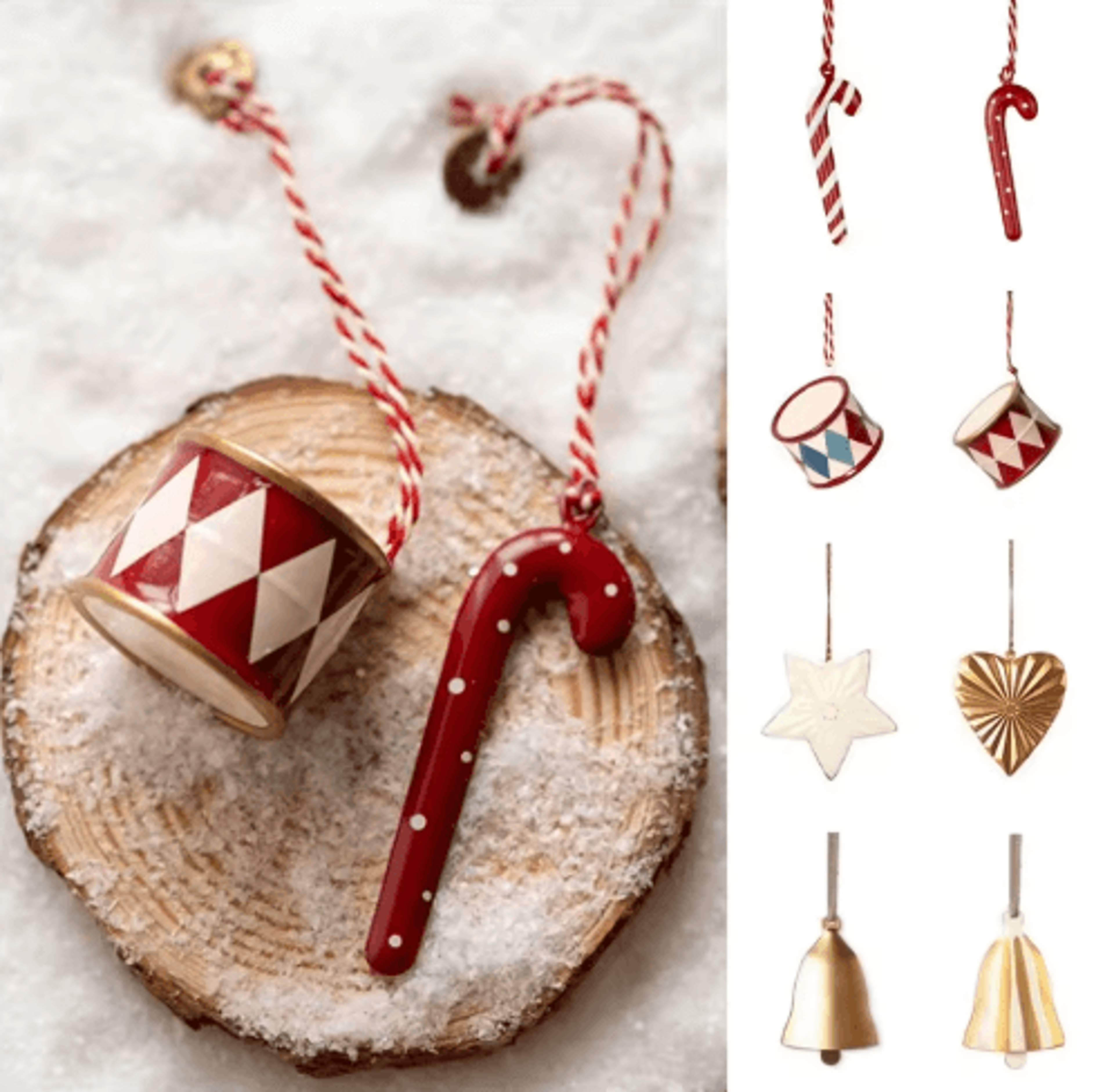 multicolor christmas hanging ornament set