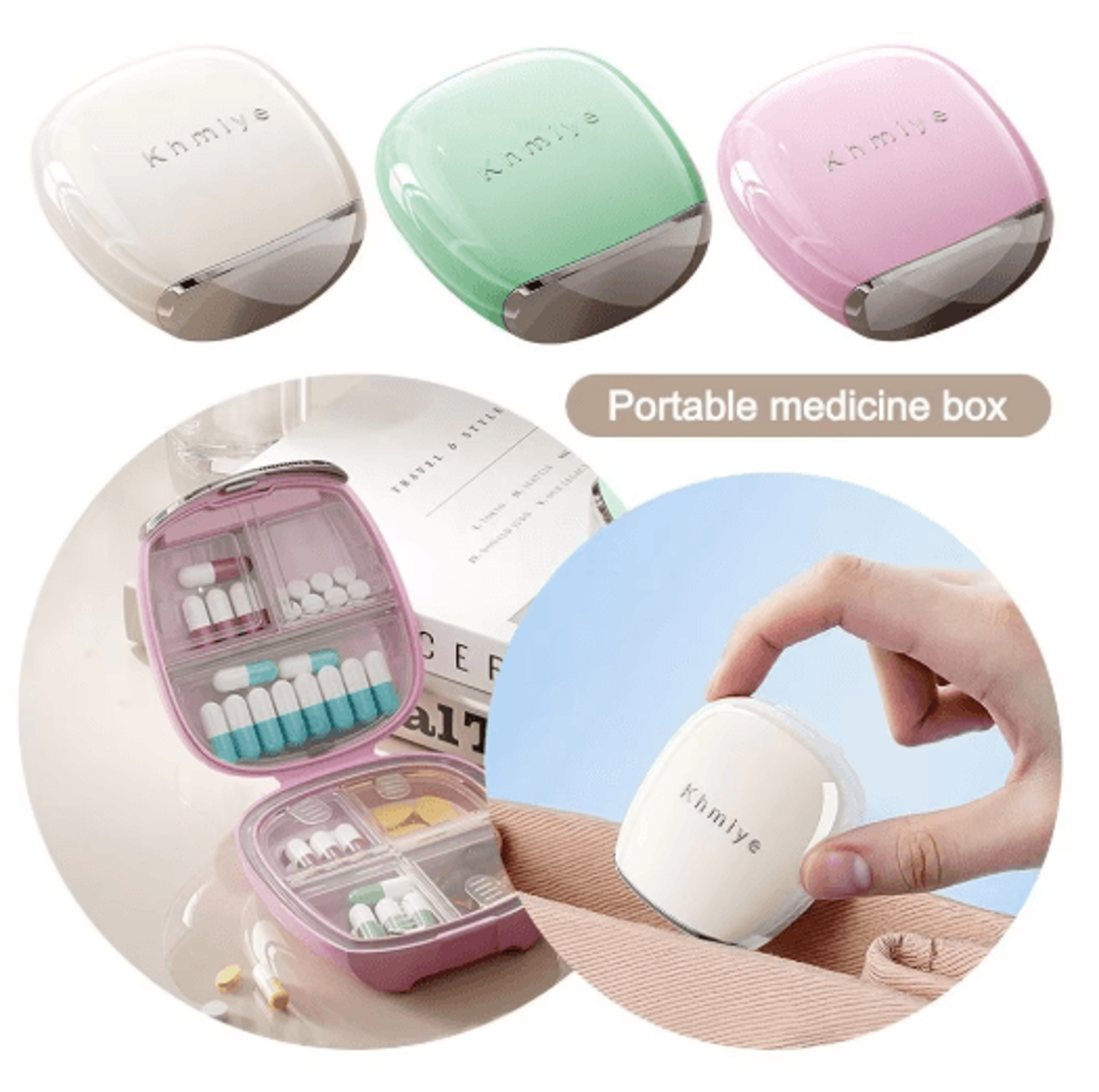 7-grid moisture-resistant weekly pill organizer