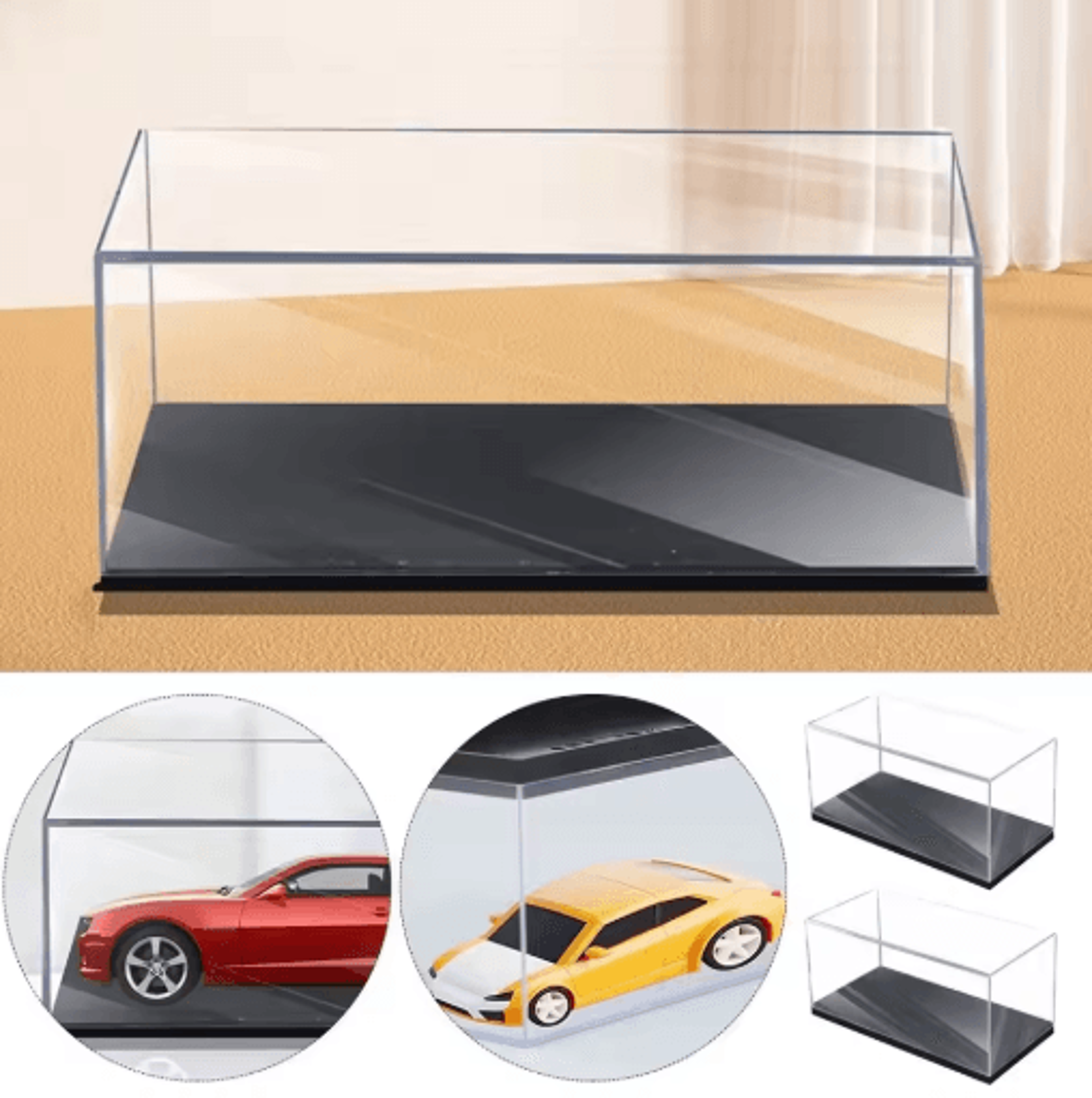 transparent acrylic model car display box