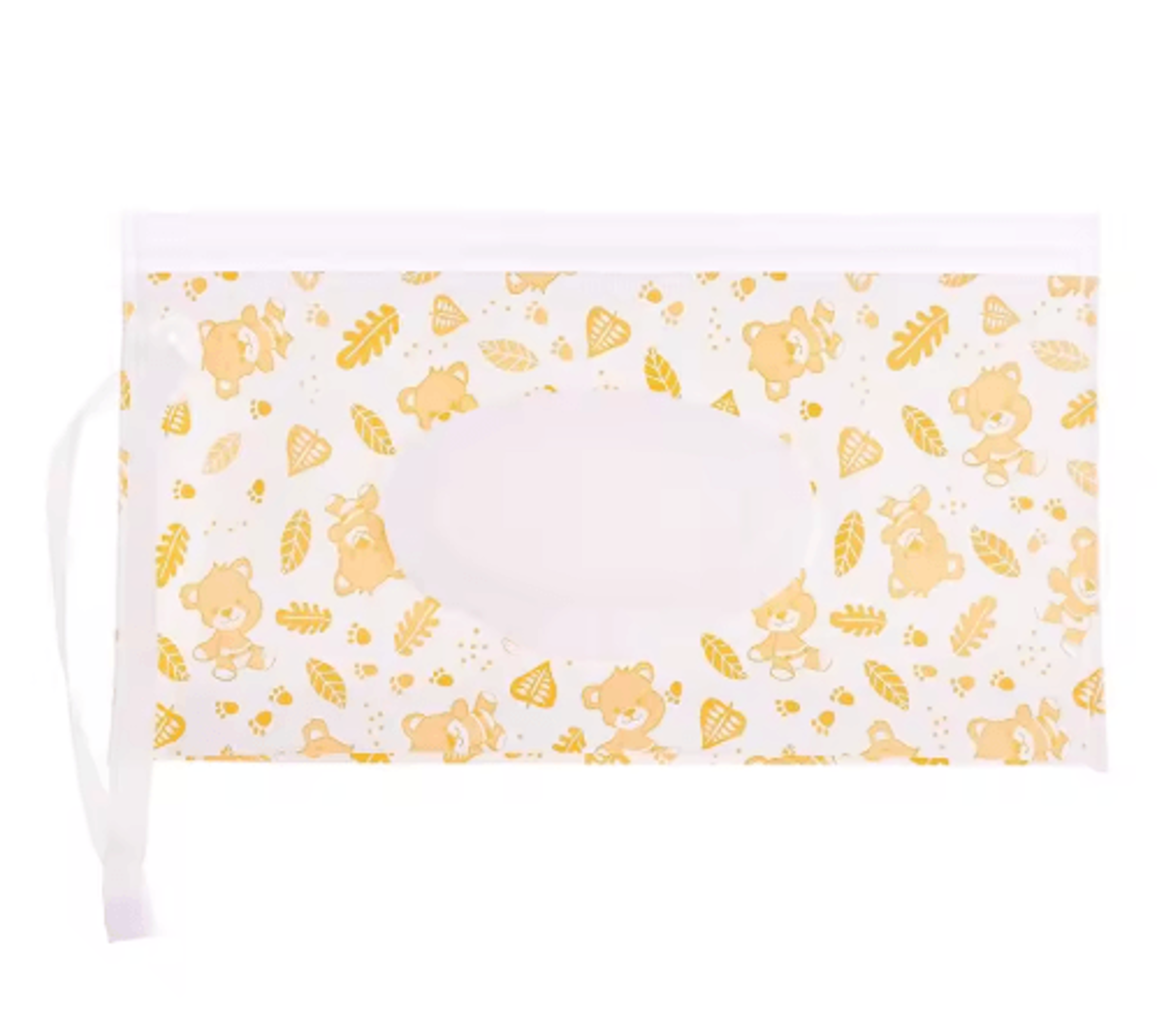 portable wet wipes pouch with flip-top cover