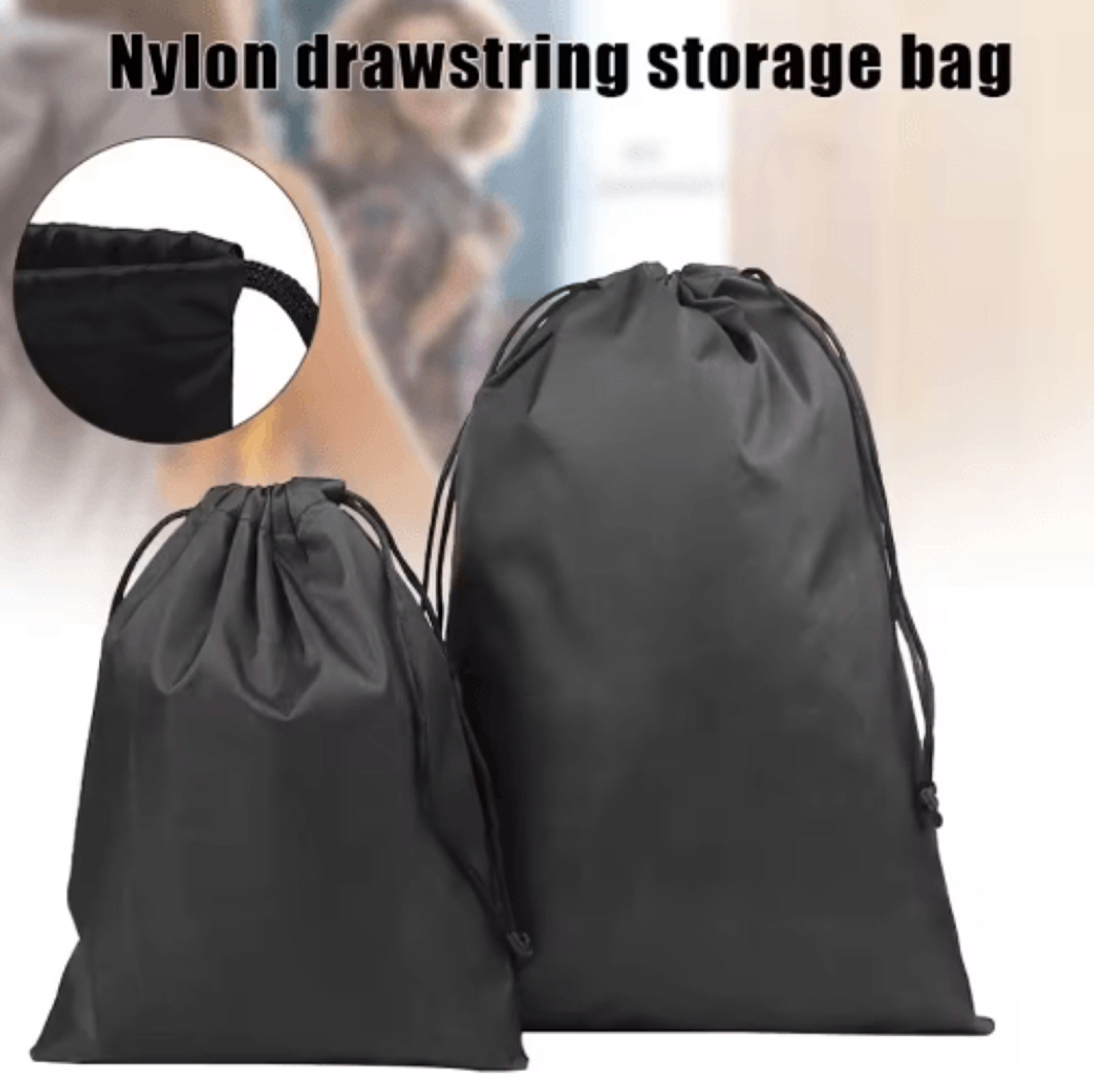 waterproof nylon drawstring storage pouch