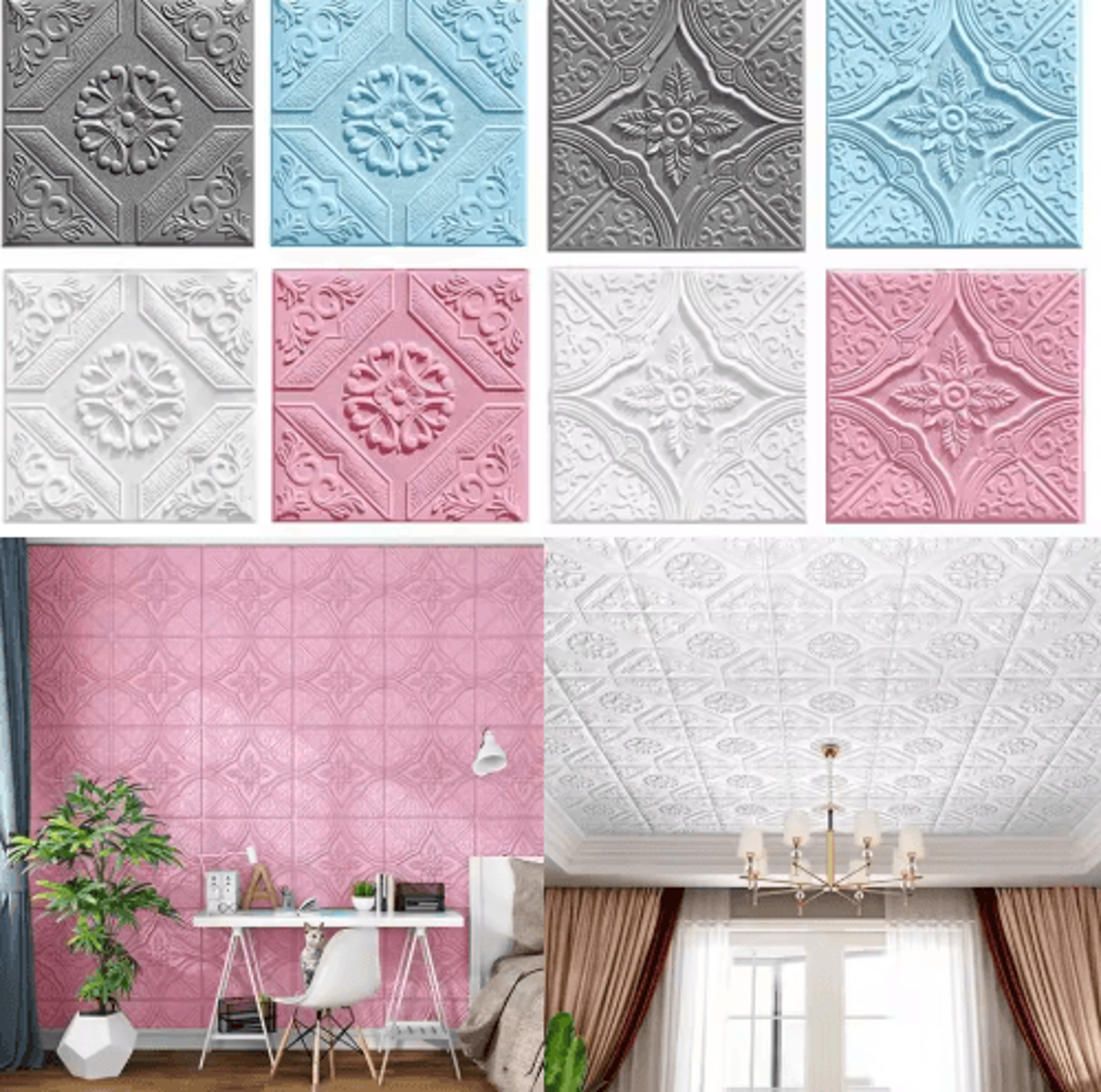 35by35cm self-adhesive 3d foam wall panels