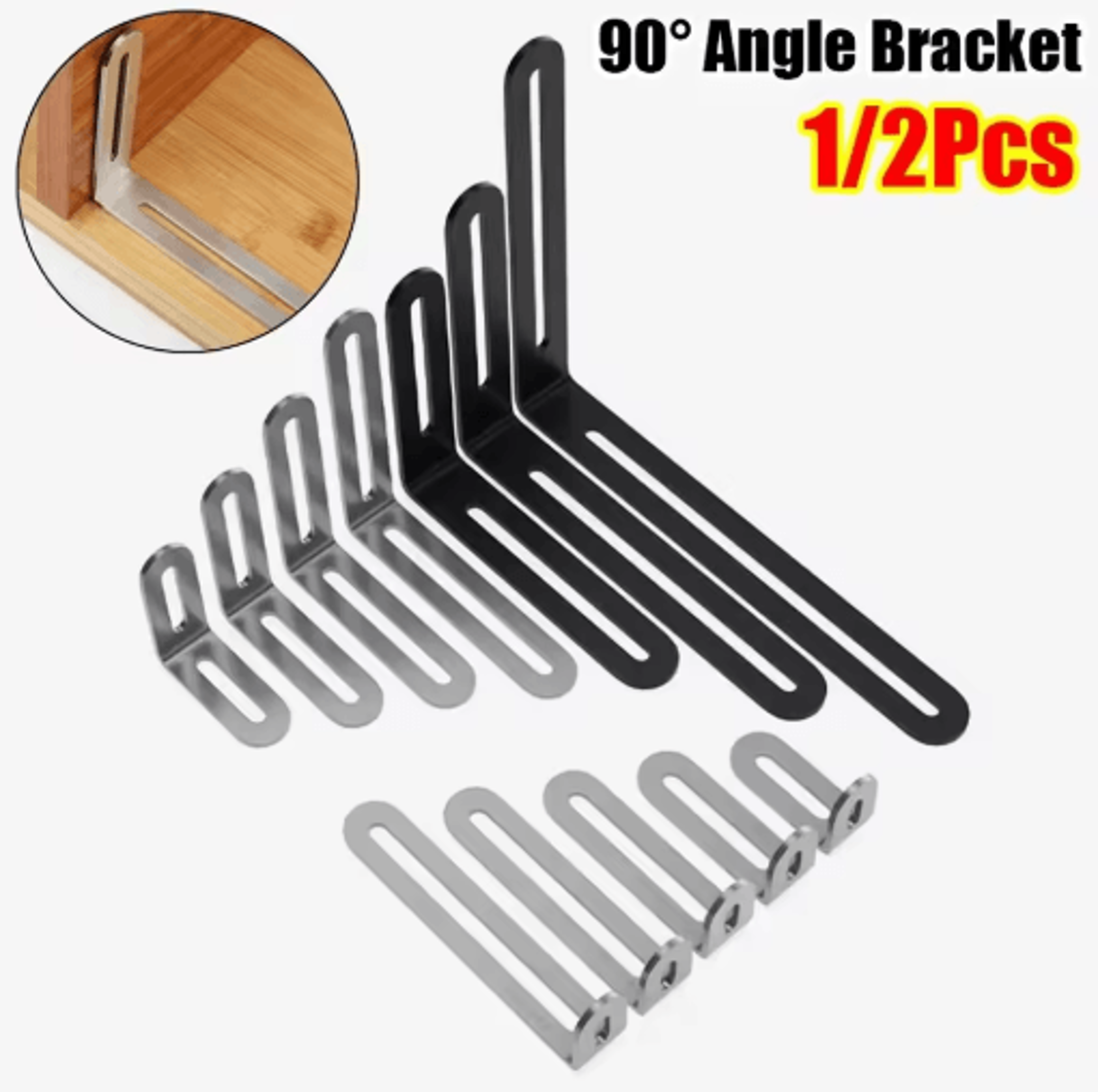 stainless steel 90° l-shaped corner brackets