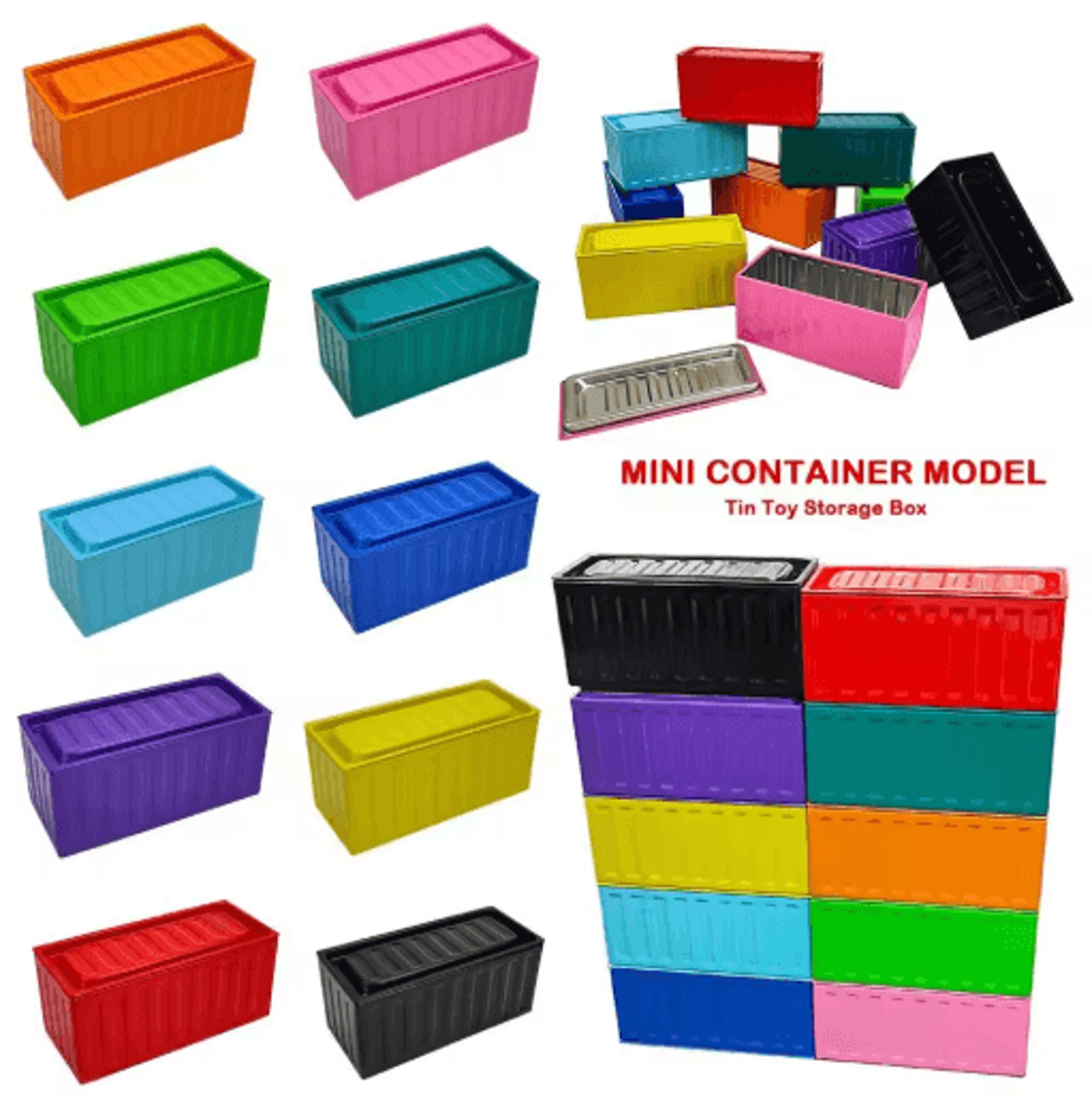 mini retro industrial container storage box