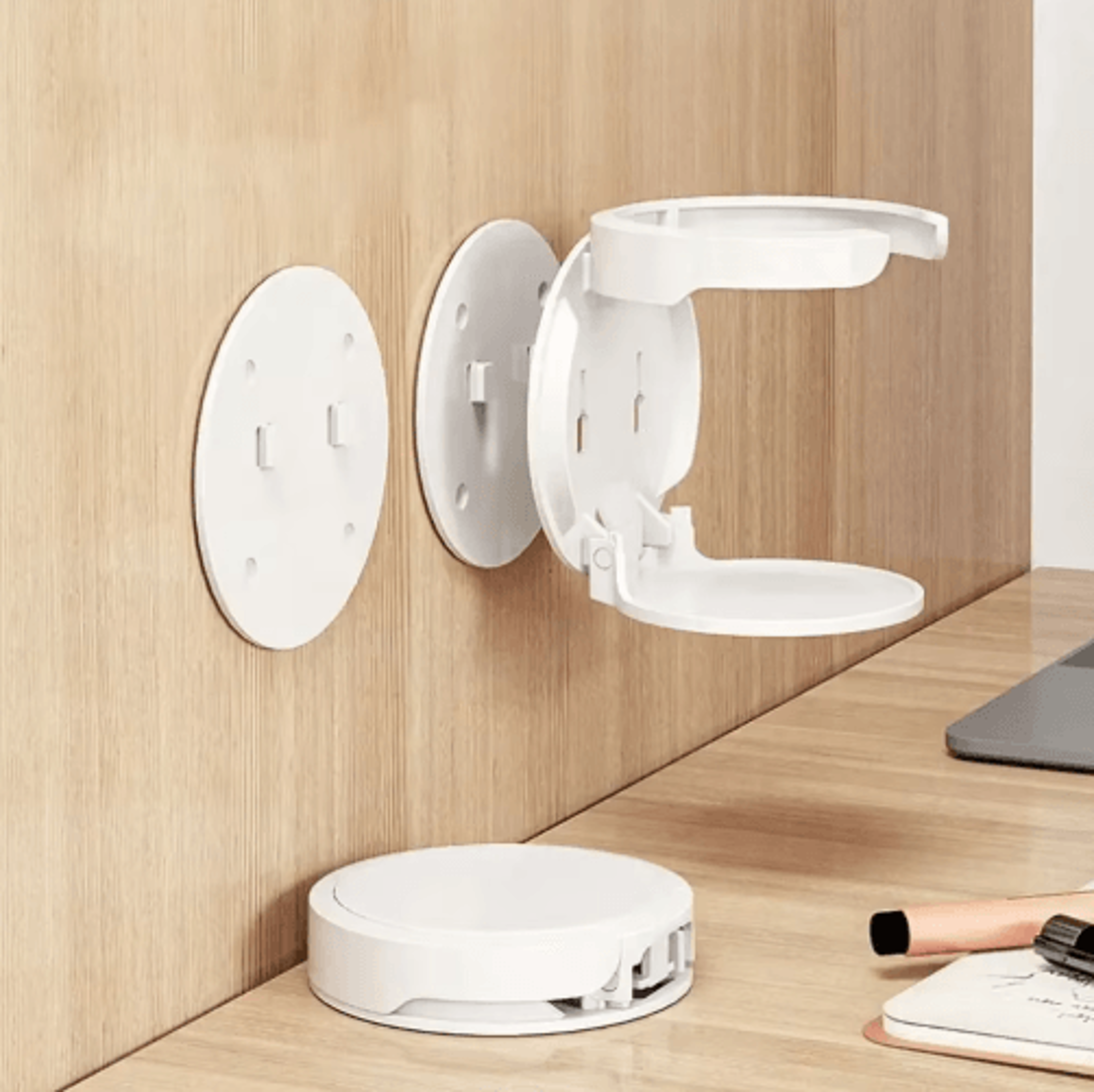 foldable wall-mounted cup & bottle holder