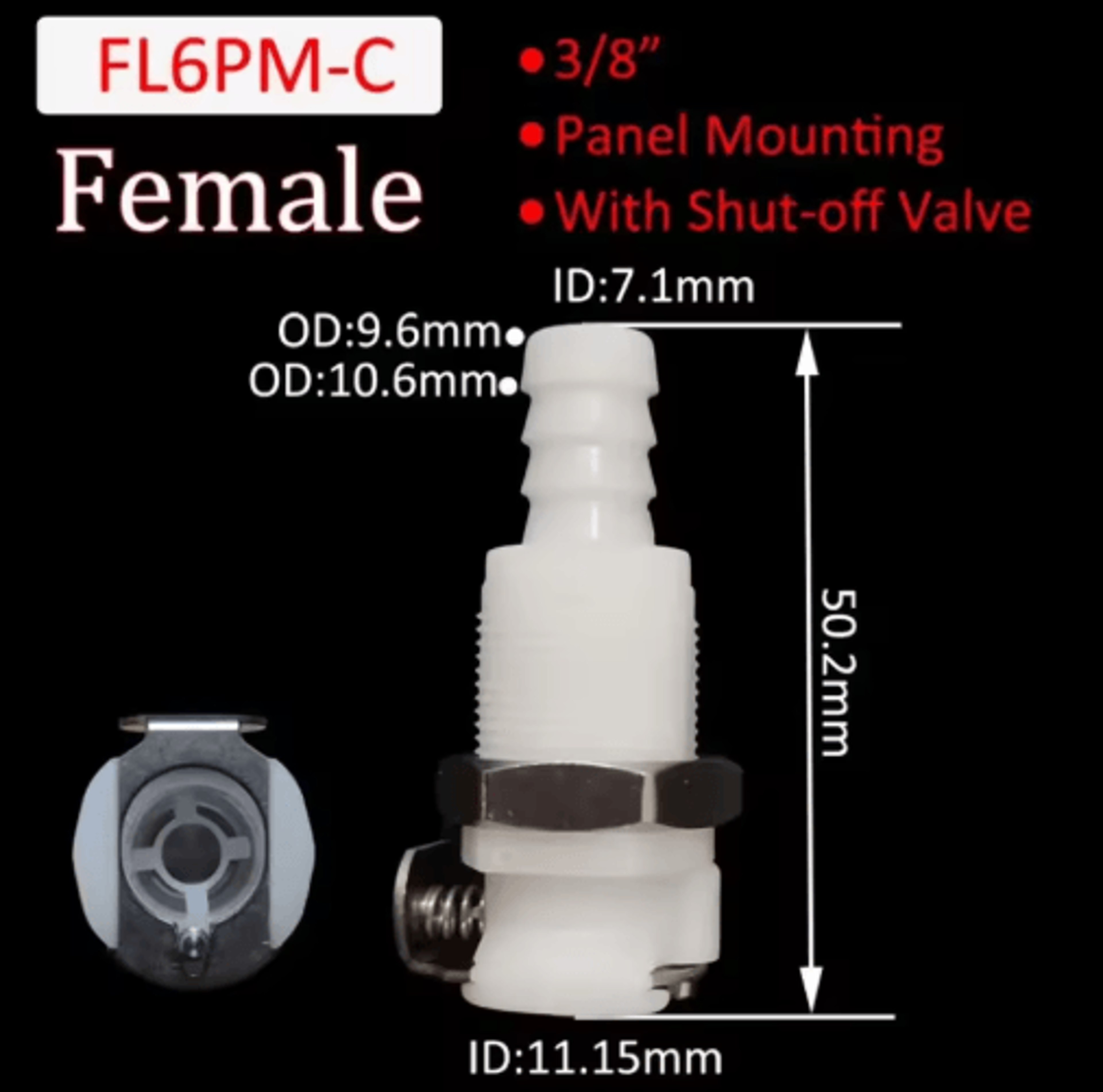 l-series valved quick disconnect hose coupler
