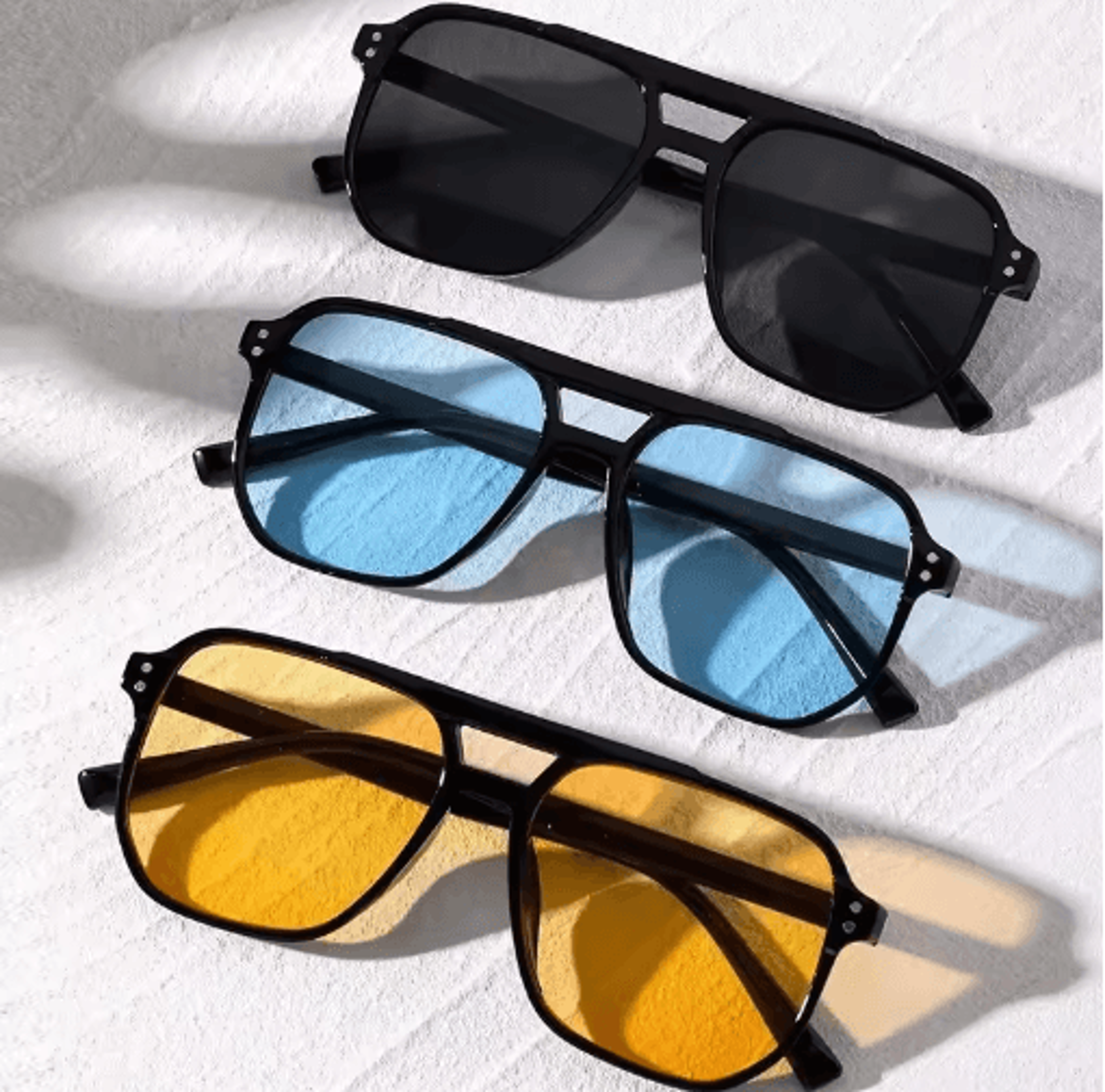 vintage oversized square uv400 sunglasses for men & women