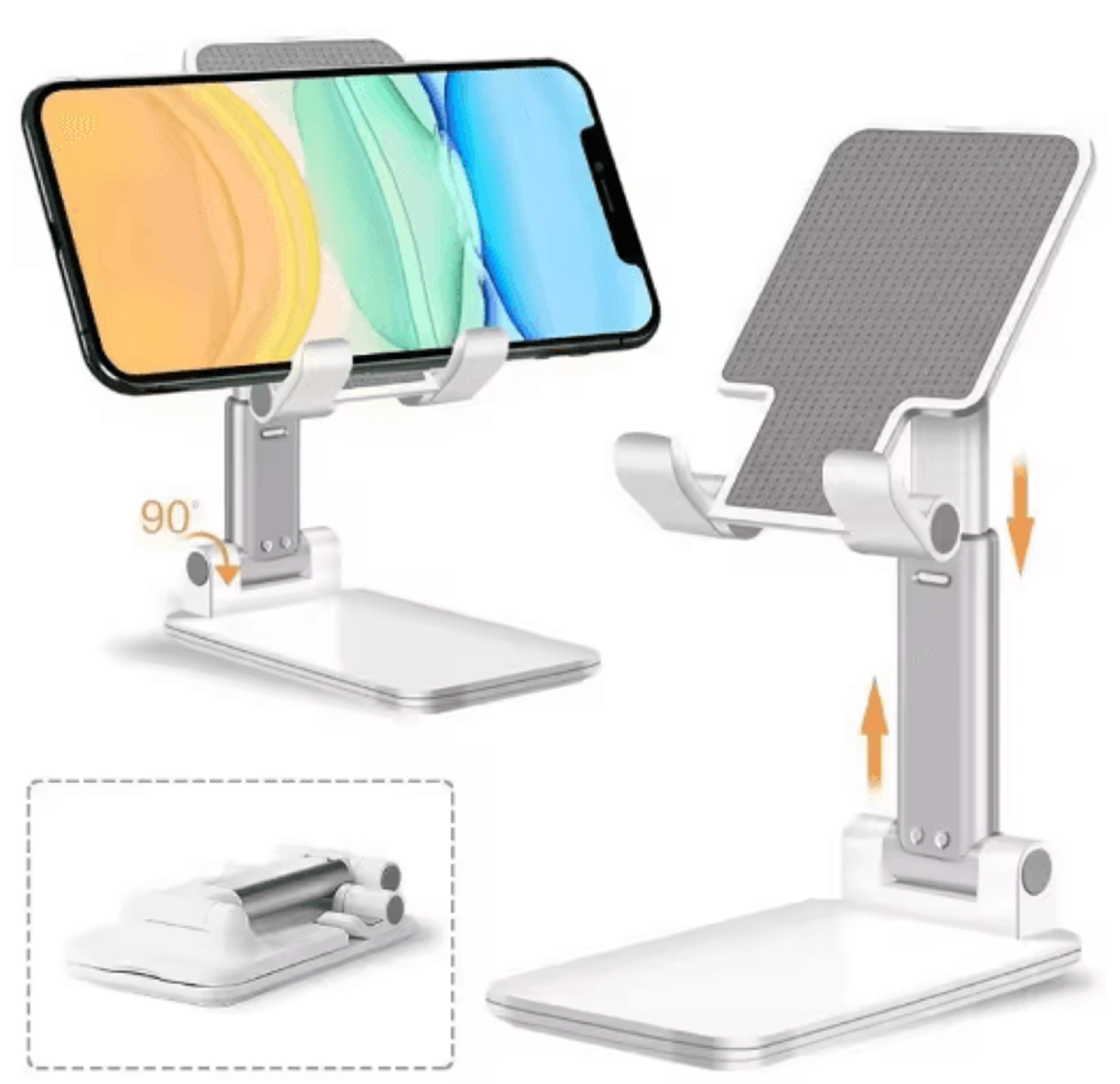 flexible adjustable desktop phone & tablet holder stand