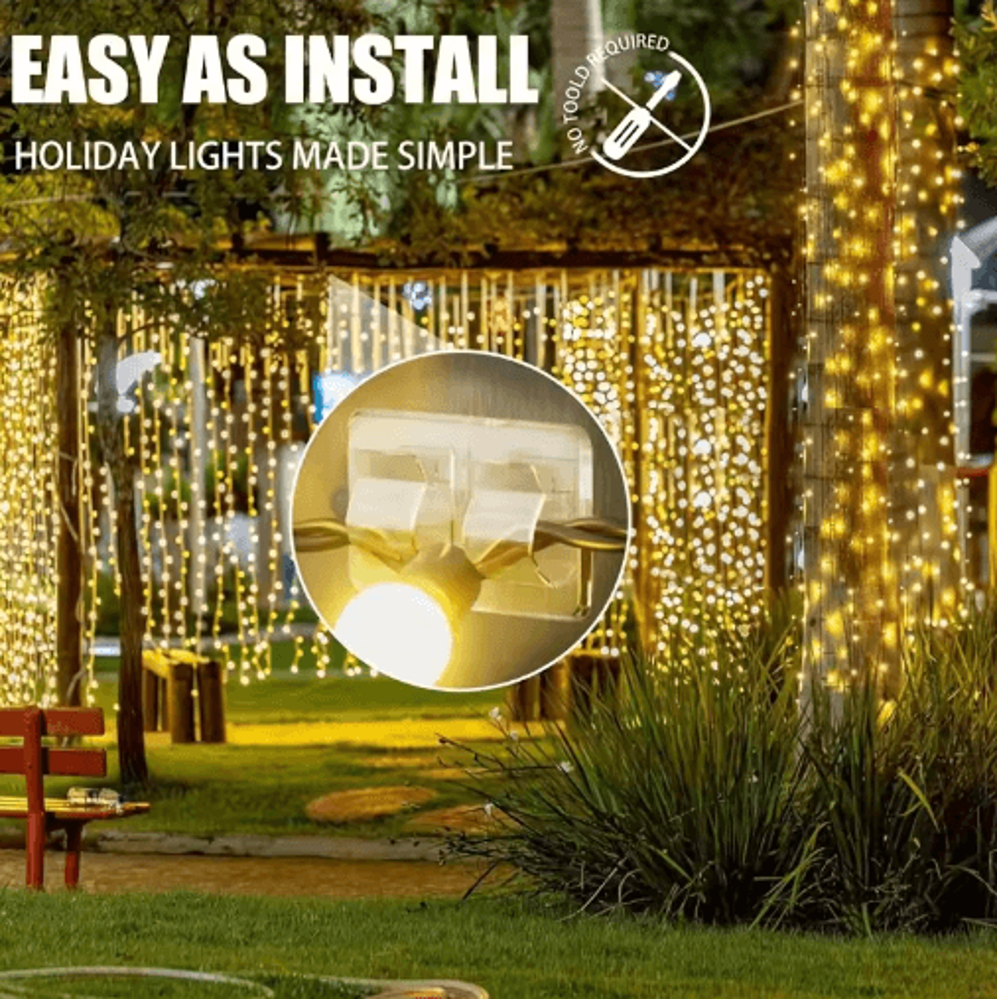 4/10-piece clear self-adhesive hooks for string lights
