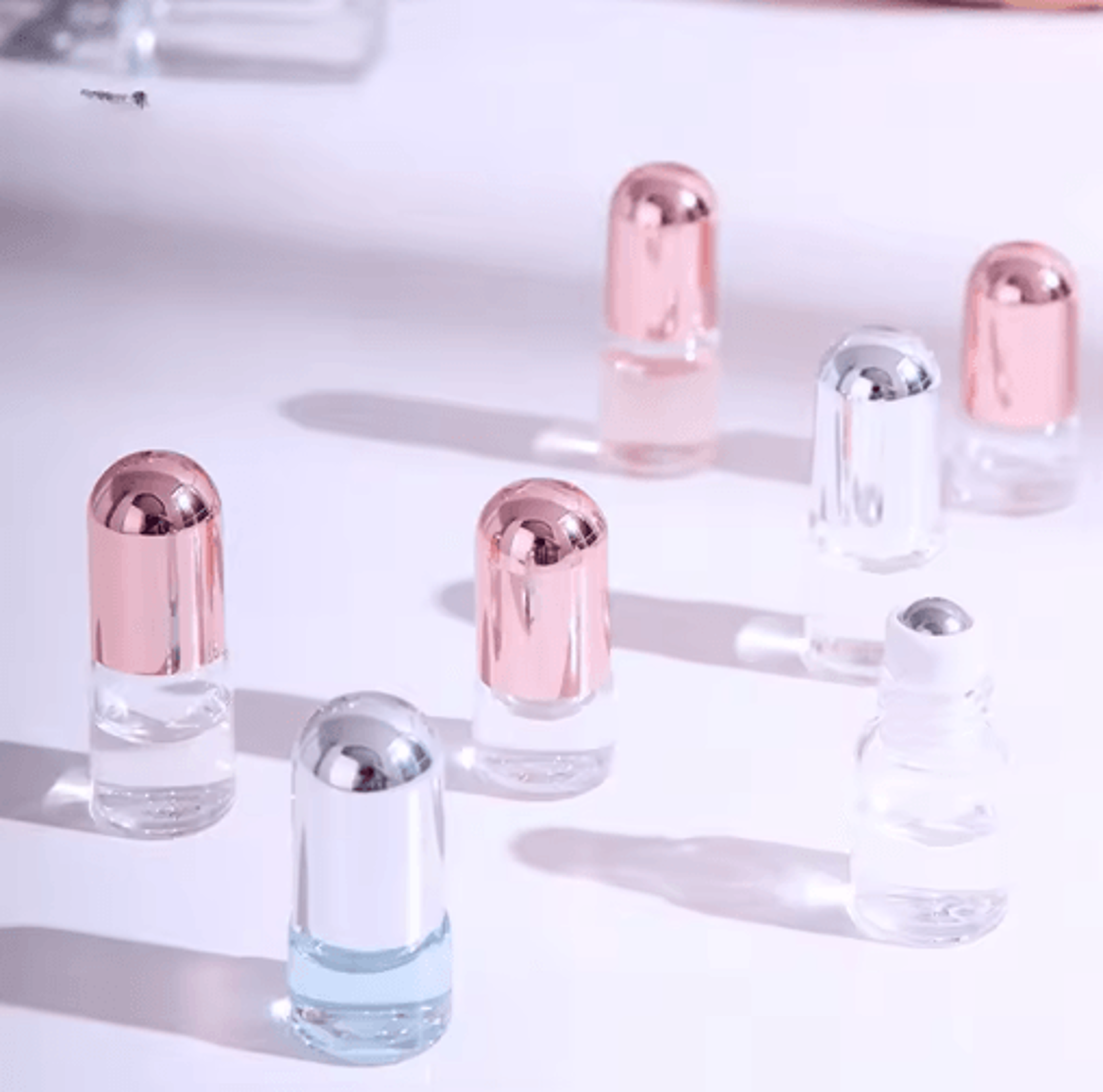 3-piece mini refillable roller ball perfume bottles