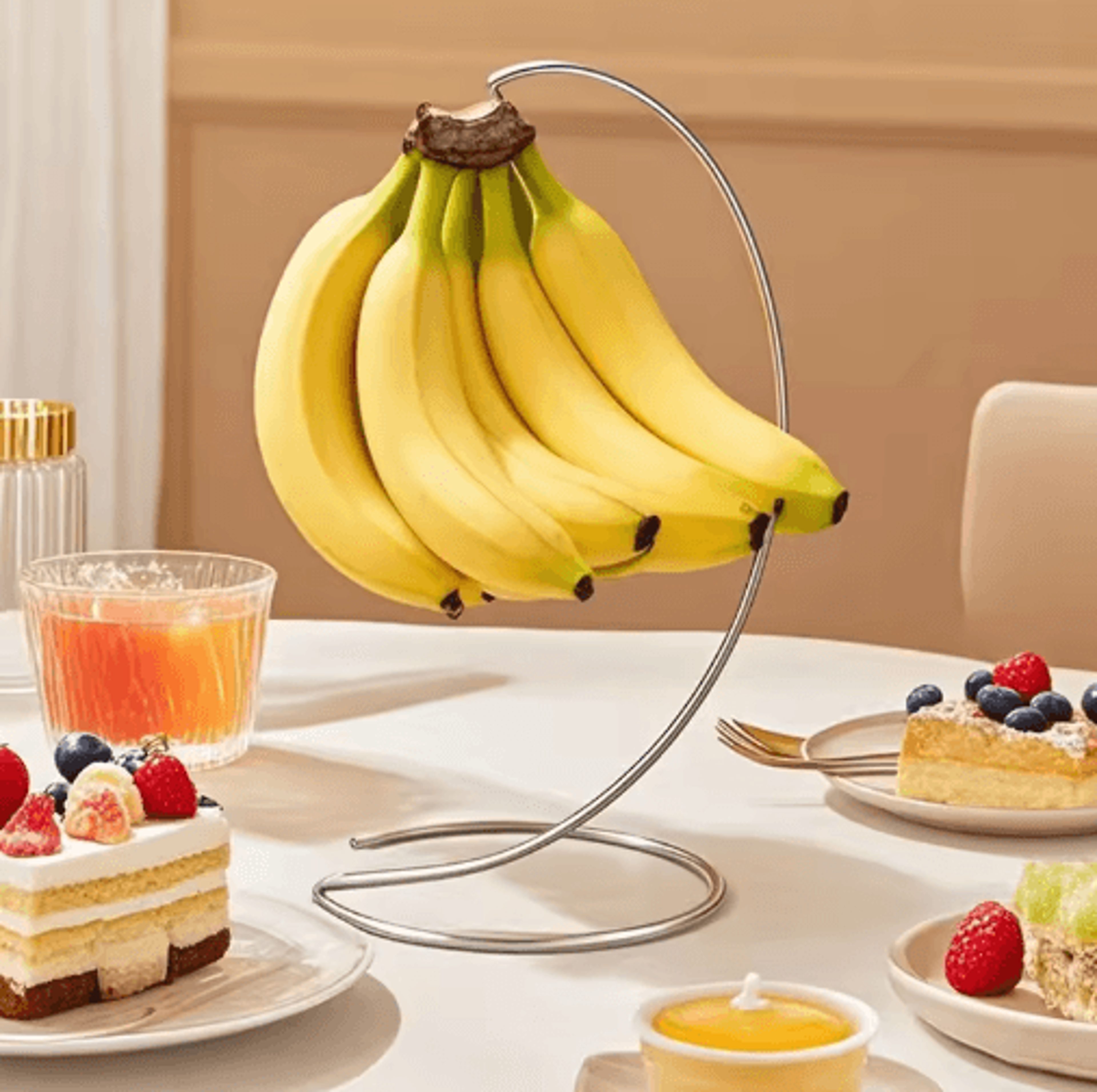 modern banana holder stand for kitchen countertop