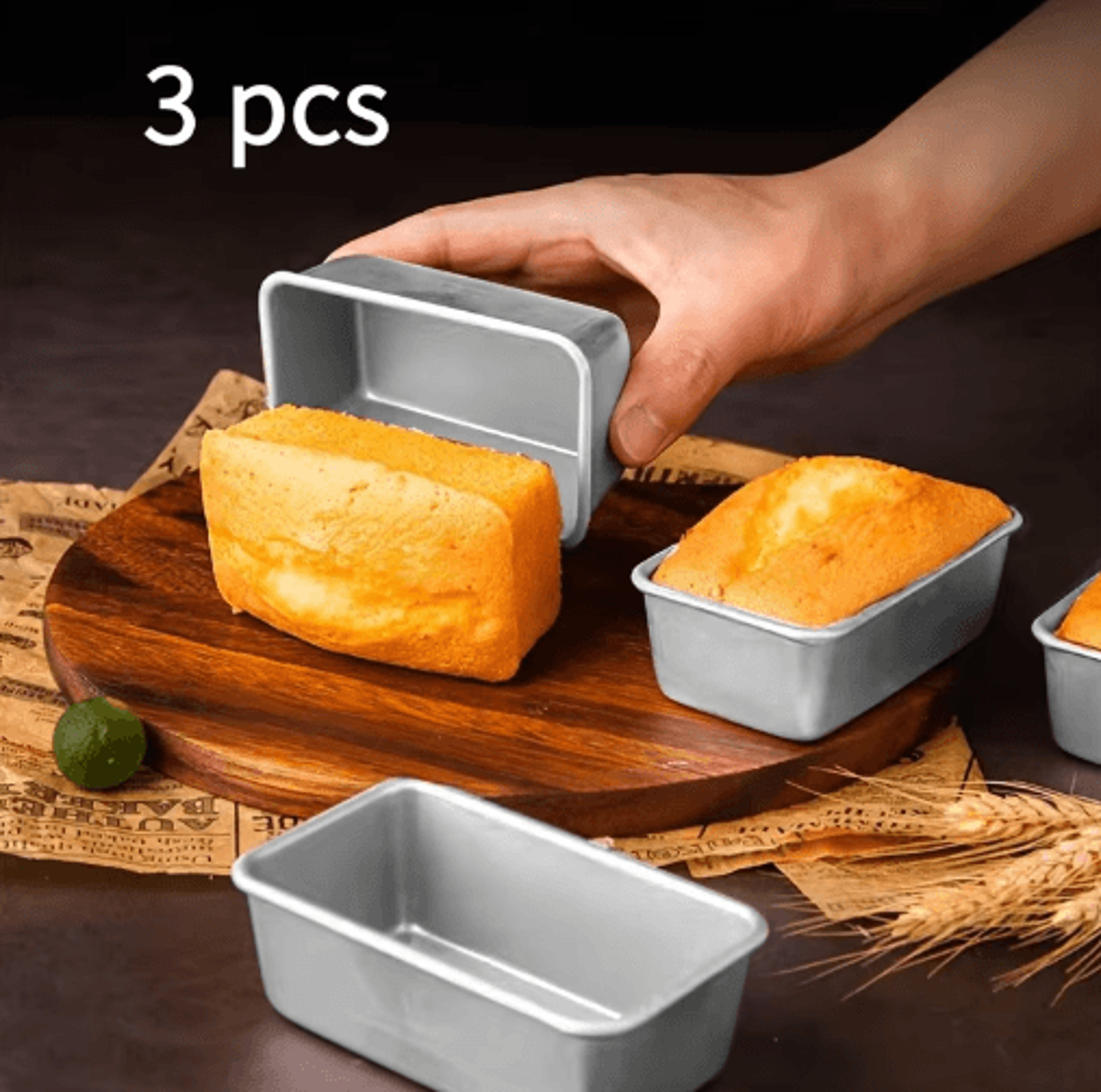 3-piece non-stick air fryer baking pan set