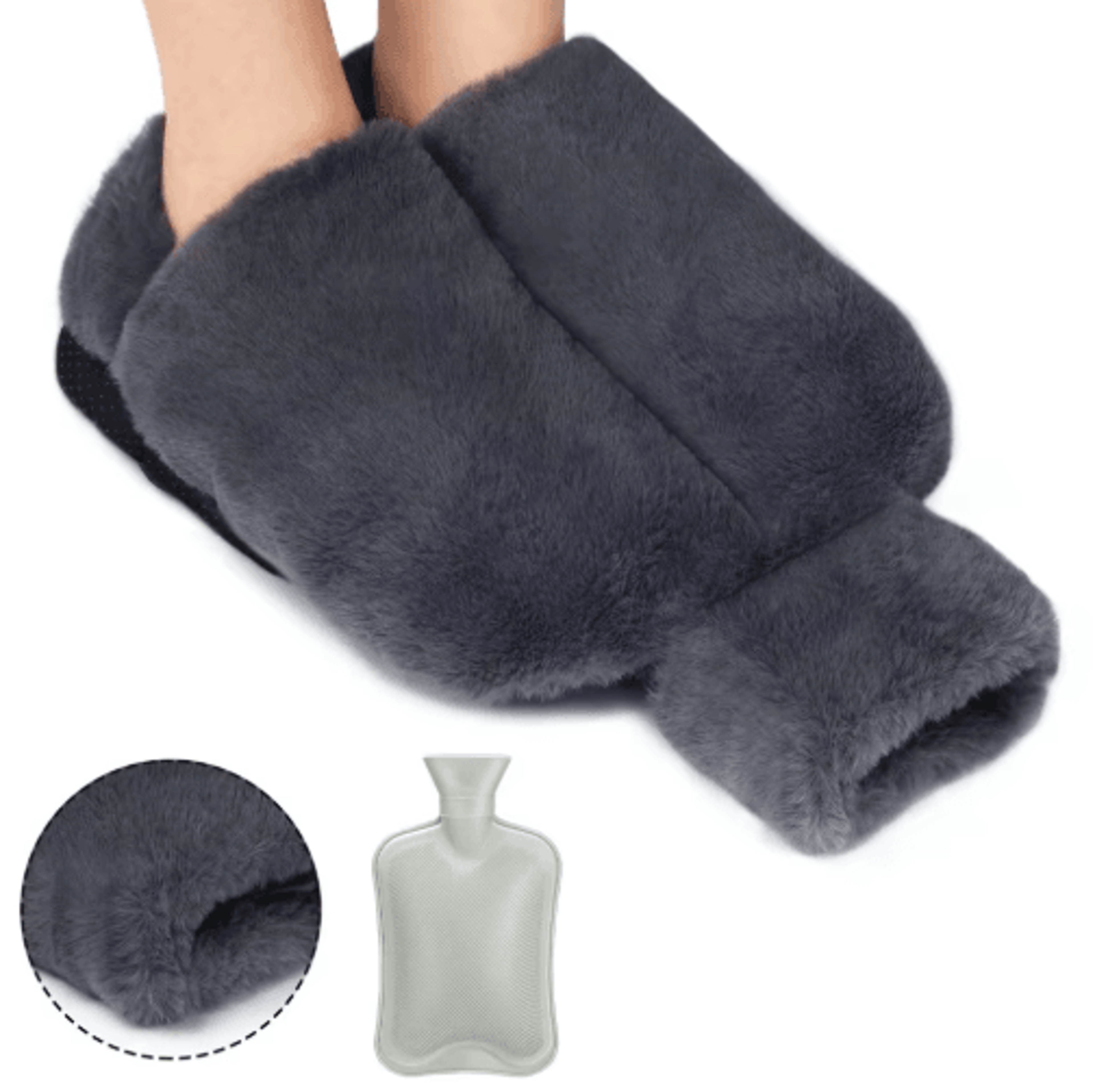 plush hot water foot warmer