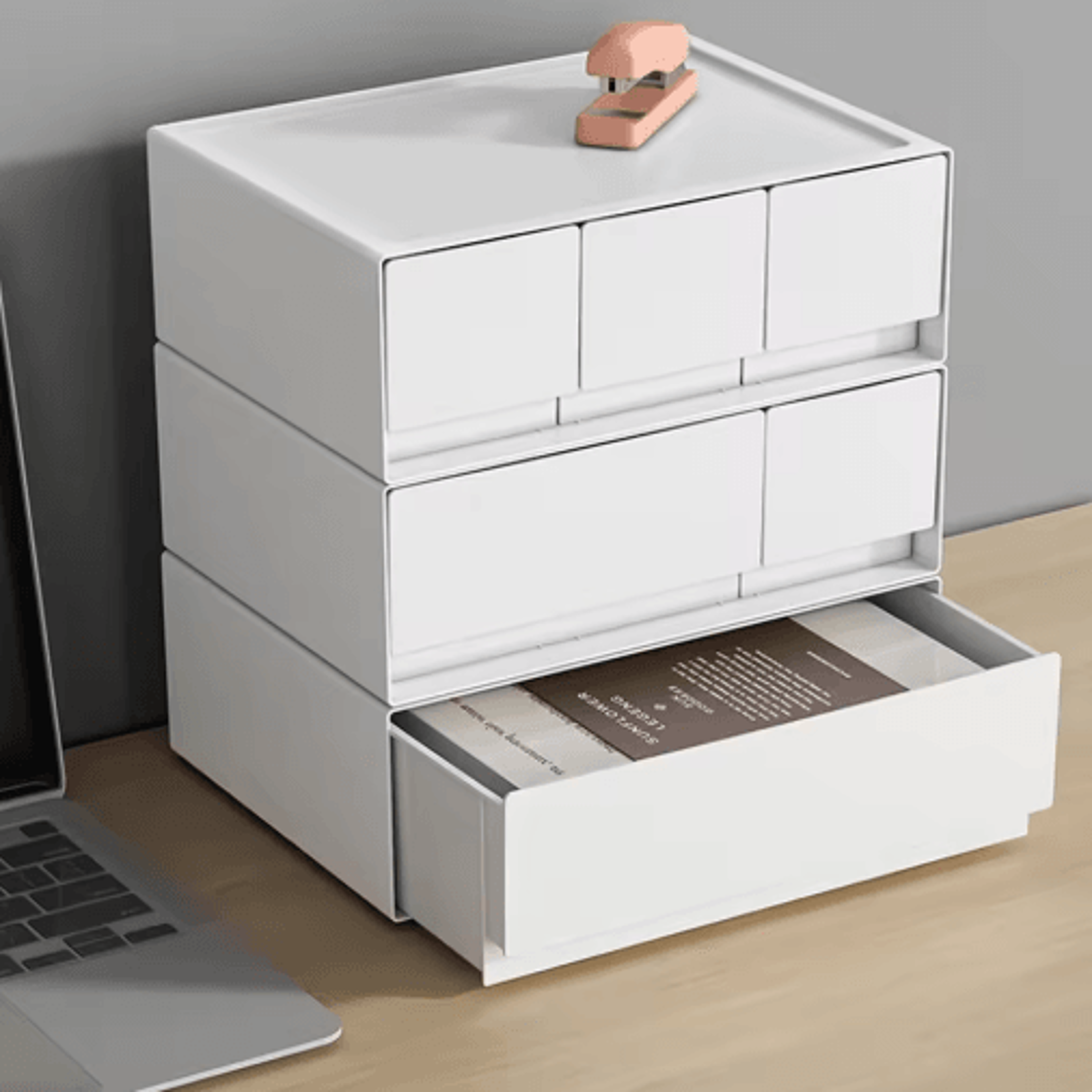 multi-layer stackable desktop drawer organizer – stationery, jewelry & office storage cabinet