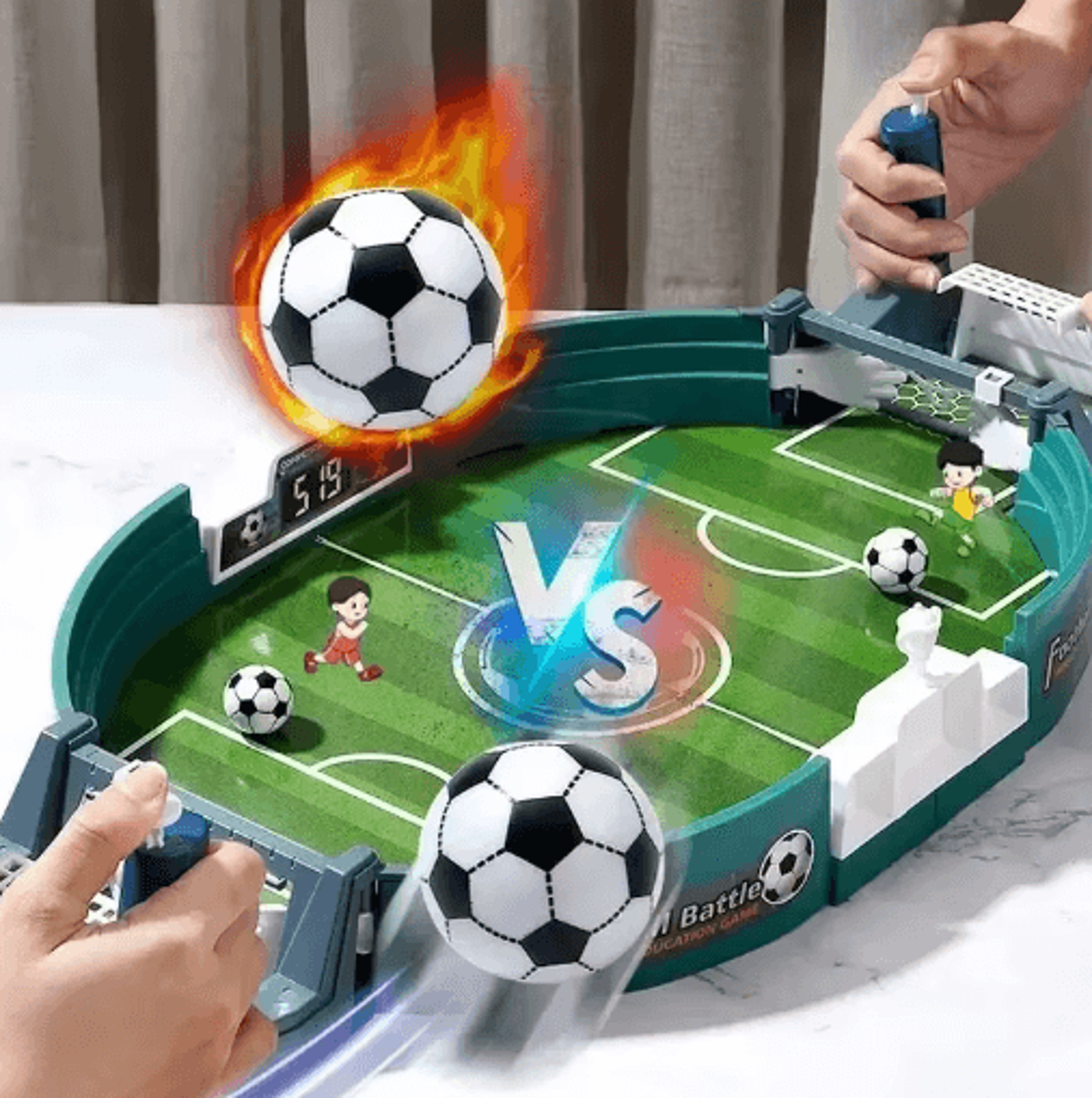 two-player tabletop soccer game – mini foosball set for kids indoor play